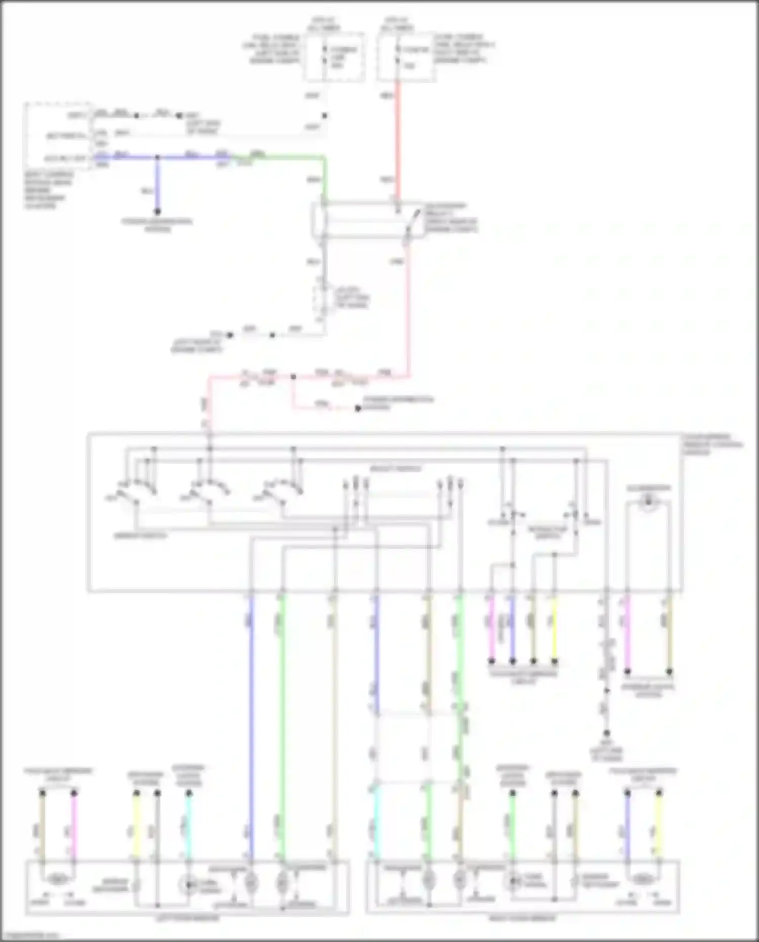 Wiring diagram fuse, fusible link, relay box 1 for Nissan Pathfinder IV facelift (2016-2020) (28 of 38)
