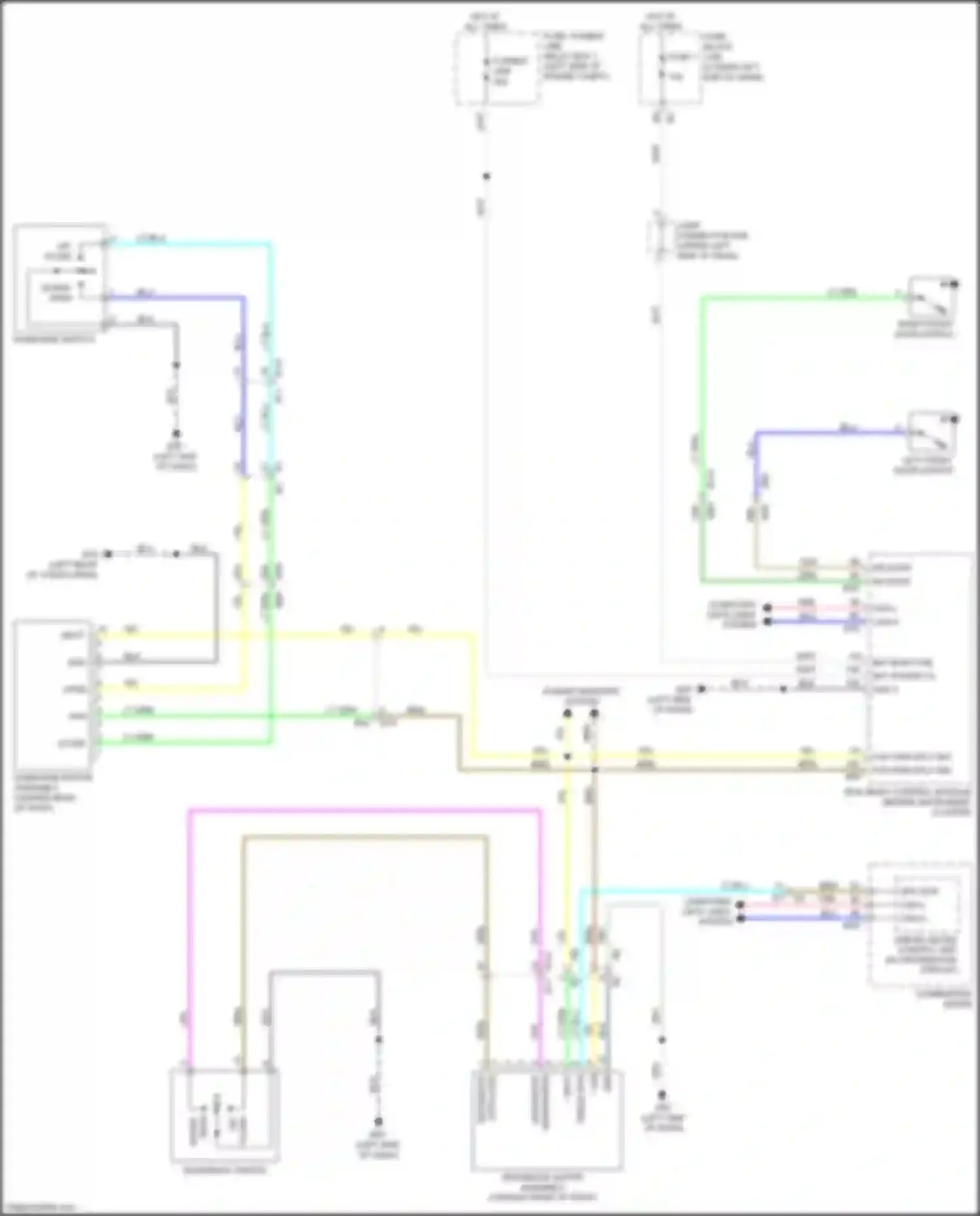 Wiring diagram fuse, fusible link, relay box 1 for Nissan Pathfinder IV facelift (2016-2020) (15 of 38)