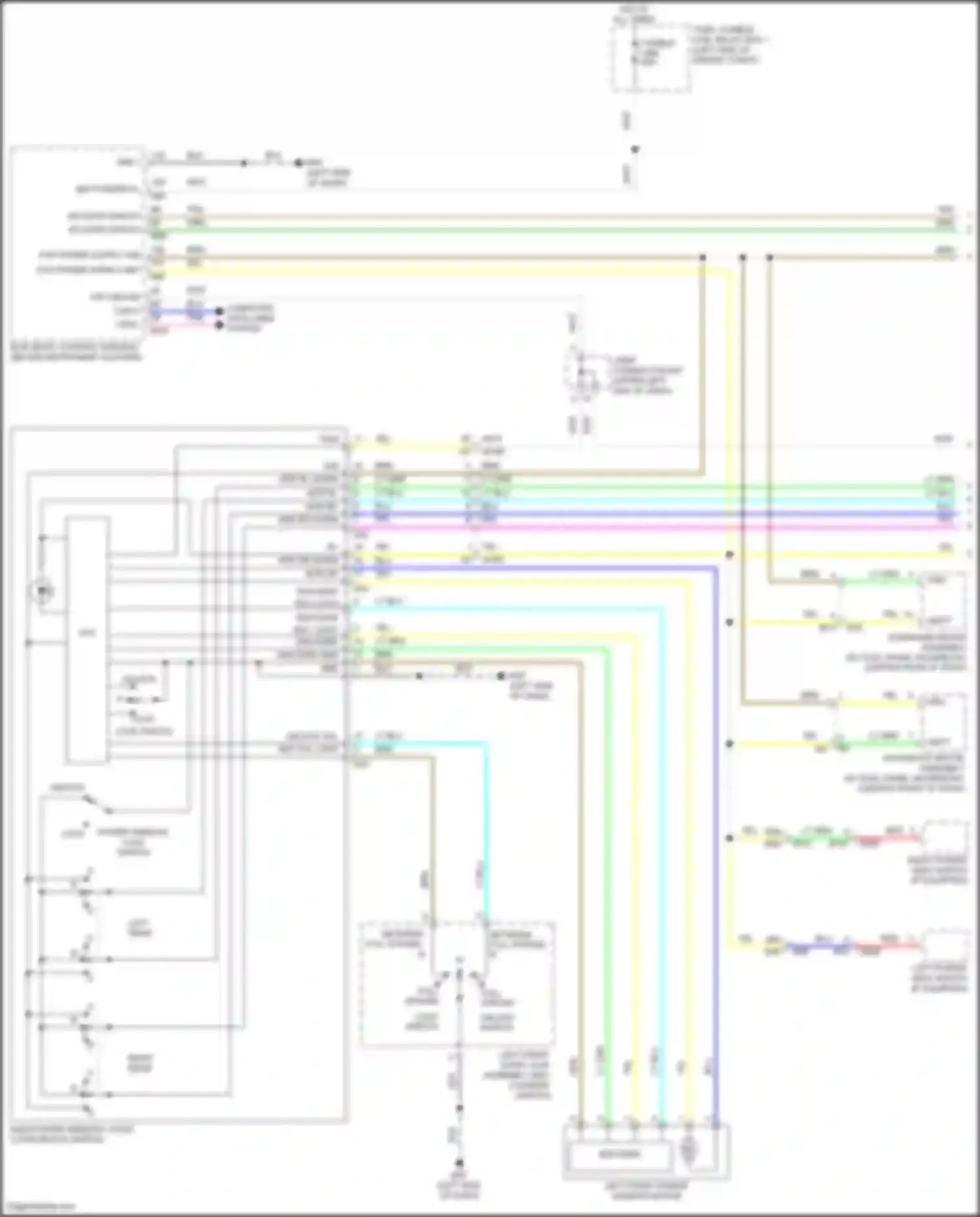 Wiring diagram fuse, fusible link, relay box 1 for Nissan Pathfinder IV facelift (2016-2020) (17 of 38)