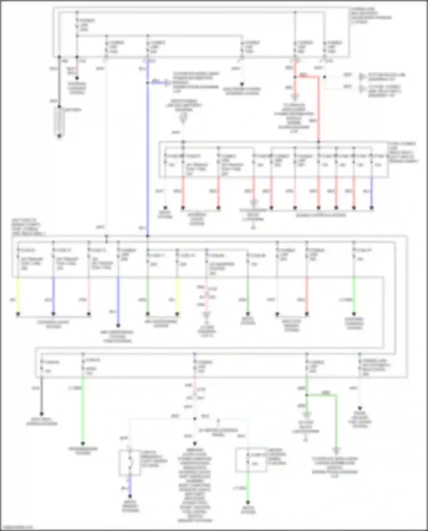 Wiring diagram fusible link a for Nissan Pathfinder IV facelift (2016-2020) (2 of 3)