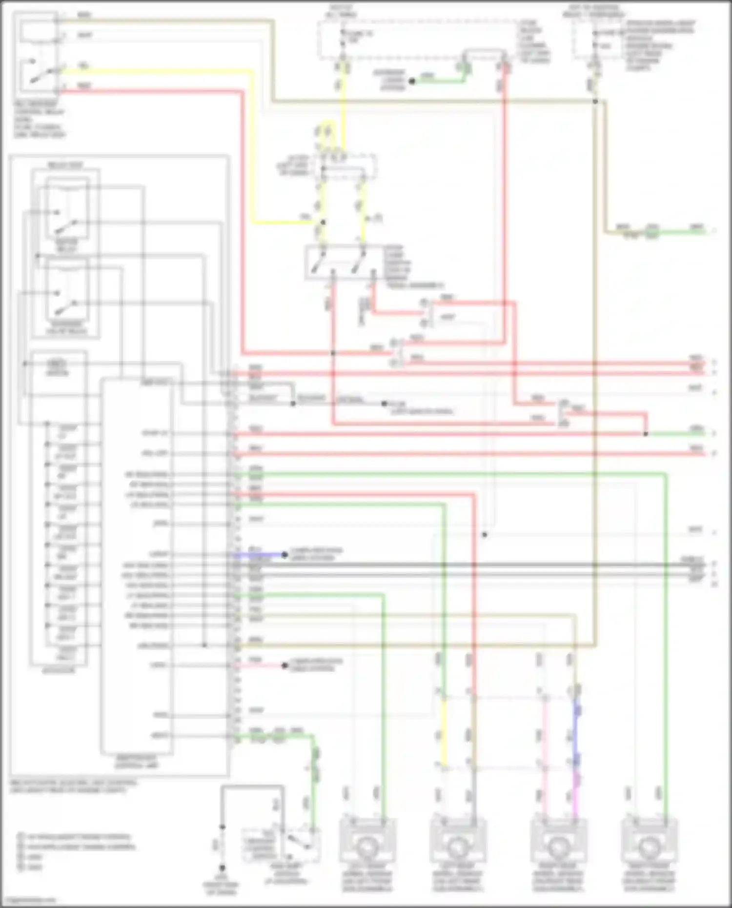 Wiring diagram hill descent control switch for Nissan Pathfinder IV facelift (2016-2020) (1 of 1)
