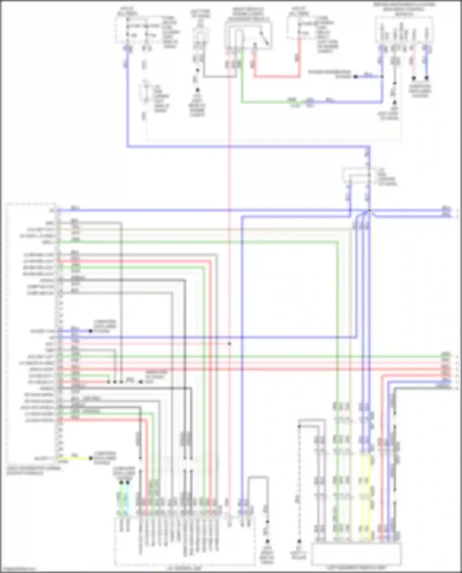 Wiring diagram left "c" pillar) for Nissan Pathfinder IV facelift (2016-2020) (8 of 18)