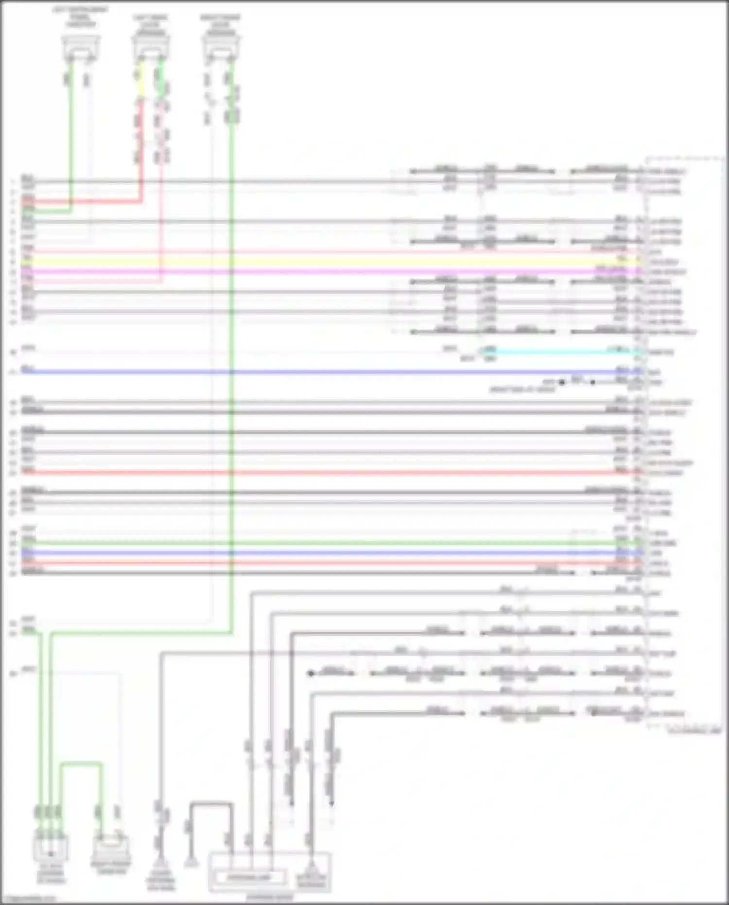 Wiring diagram left instrument panel tweeter for Nissan Pathfinder IV facelift (2016-2020) (1 of 4)