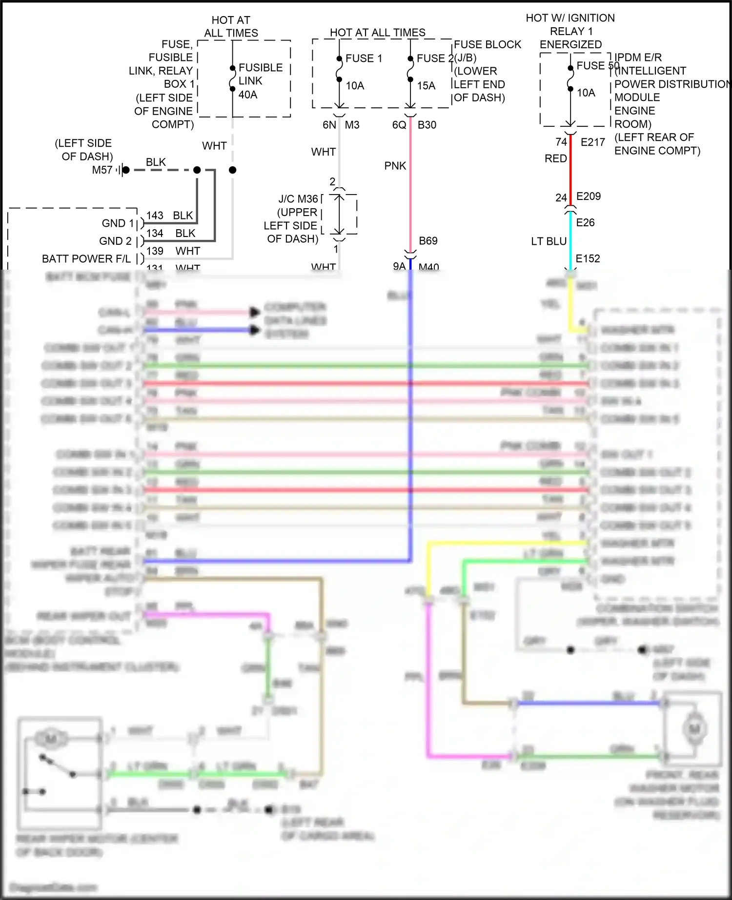 Wiring diagram lt blu for Nissan Pathfinder IV facelift (2016-2020) (50 of 69)