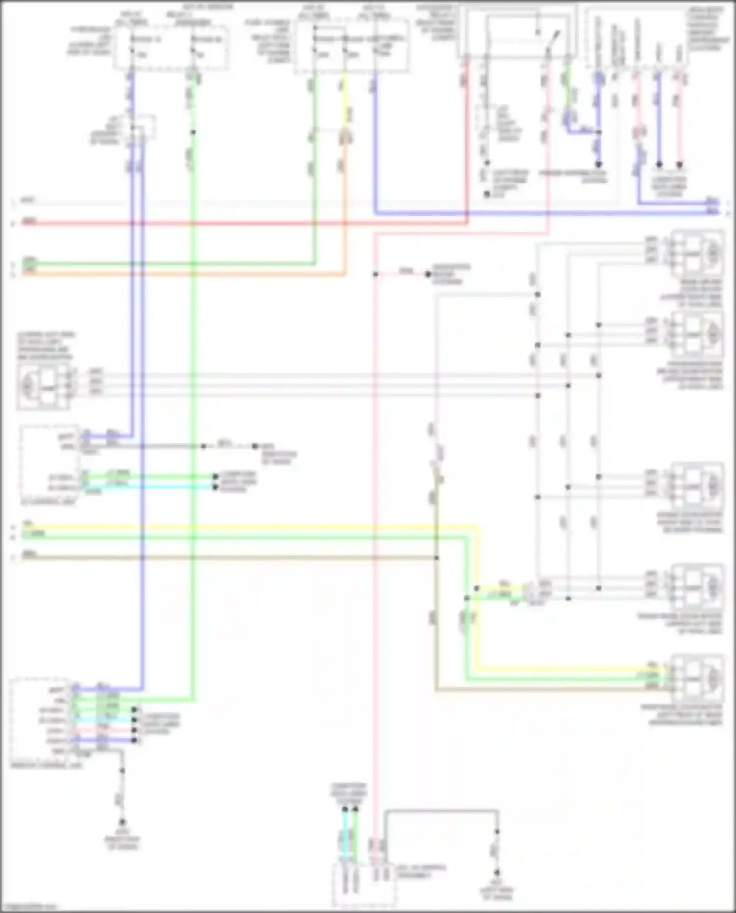 Wiring diagram navigation, sound systems for Nissan Pathfinder IV facelift (2016-2020) (1 of 4)