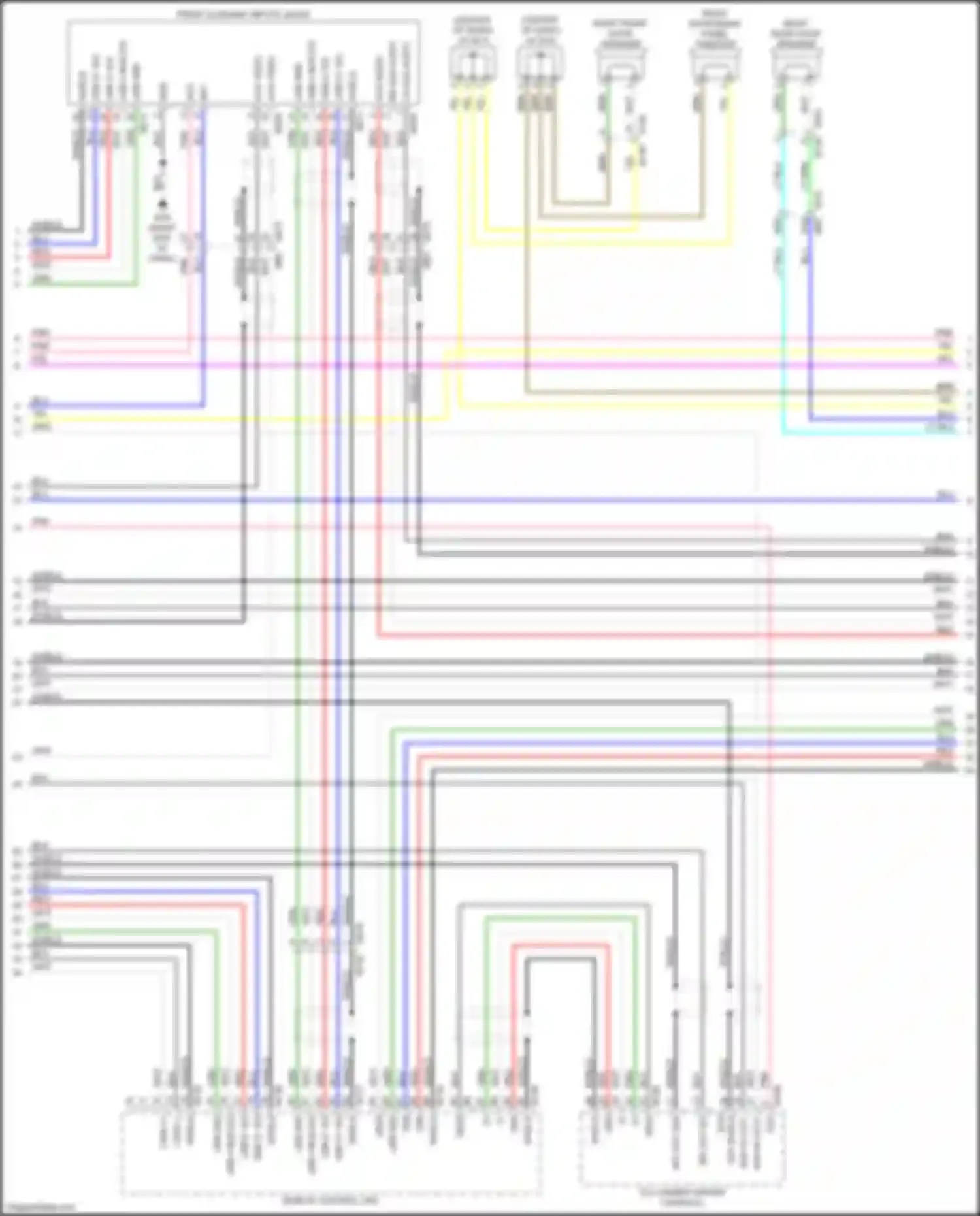 Wiring diagram out shield for Nissan Pathfinder IV facelift (2016-2020) (1 of 2)