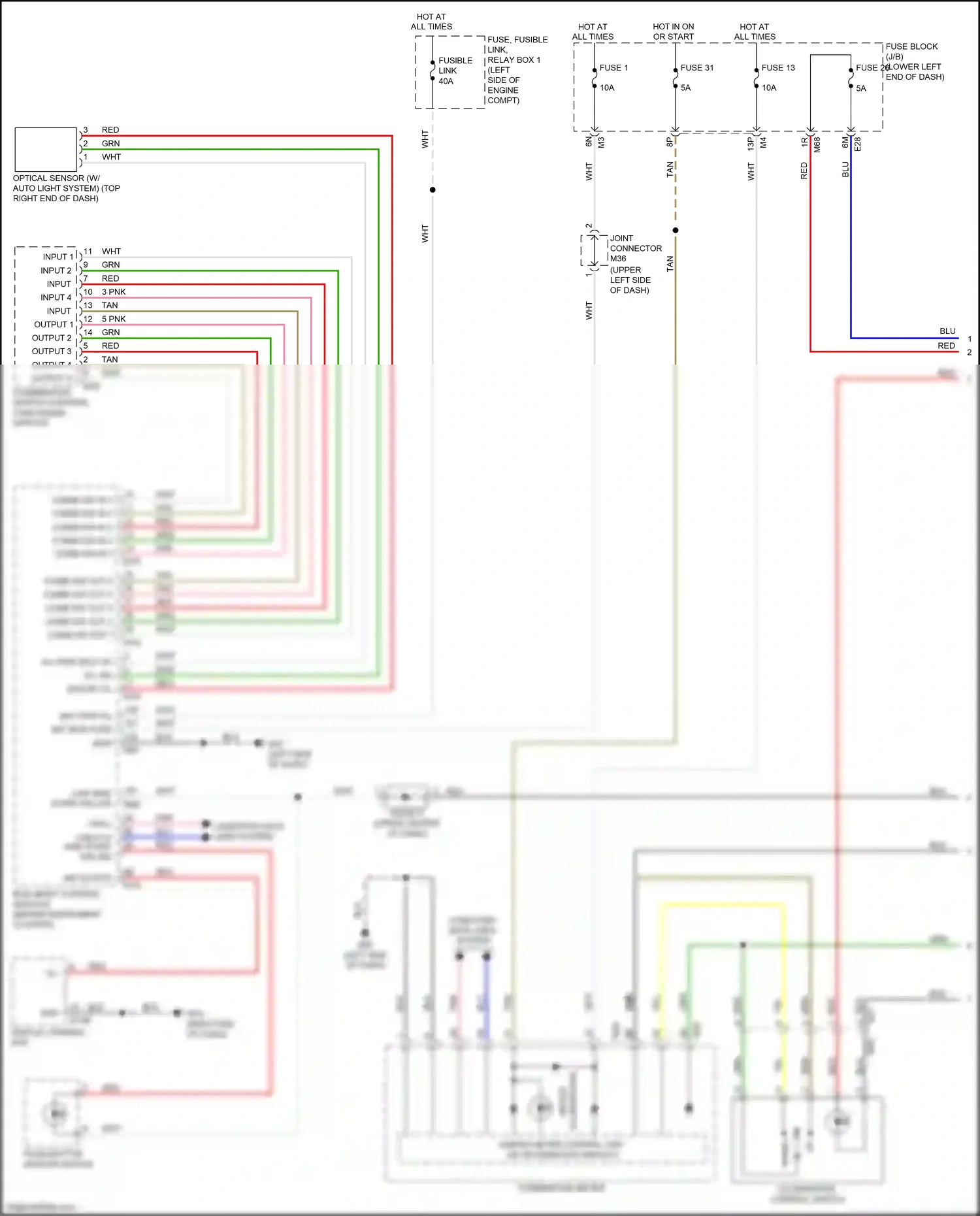 Wiring diagram output 2 for Nissan Pathfinder IV facelift (2016-2020) (1 of 1)