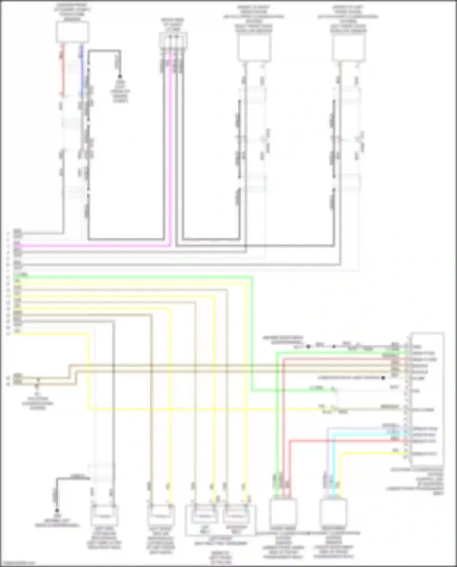 Wiring diagram rear inner occupant classification system sensor for Nissan Pathfinder IV facelift (2016-2020) (1 of 1)