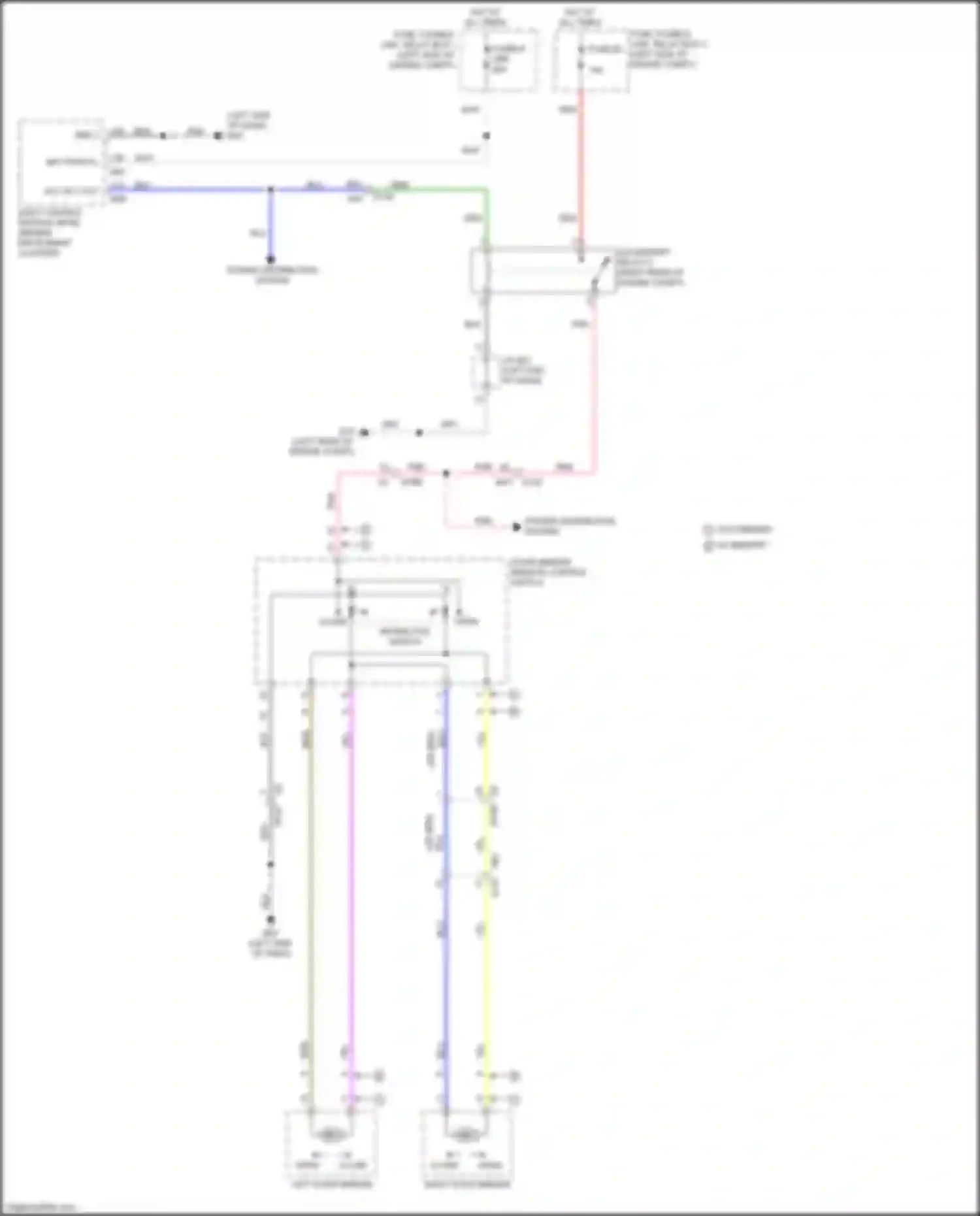Wiring diagram retractor switch for Nissan Pathfinder IV facelift (2016-2020) (1 of 3)