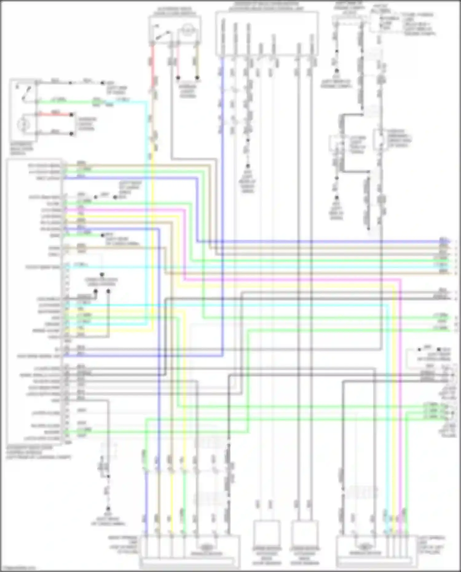 Wiring diagram right end of dash) for Nissan Pathfinder IV facelift (2016-2020) (53 of 56)