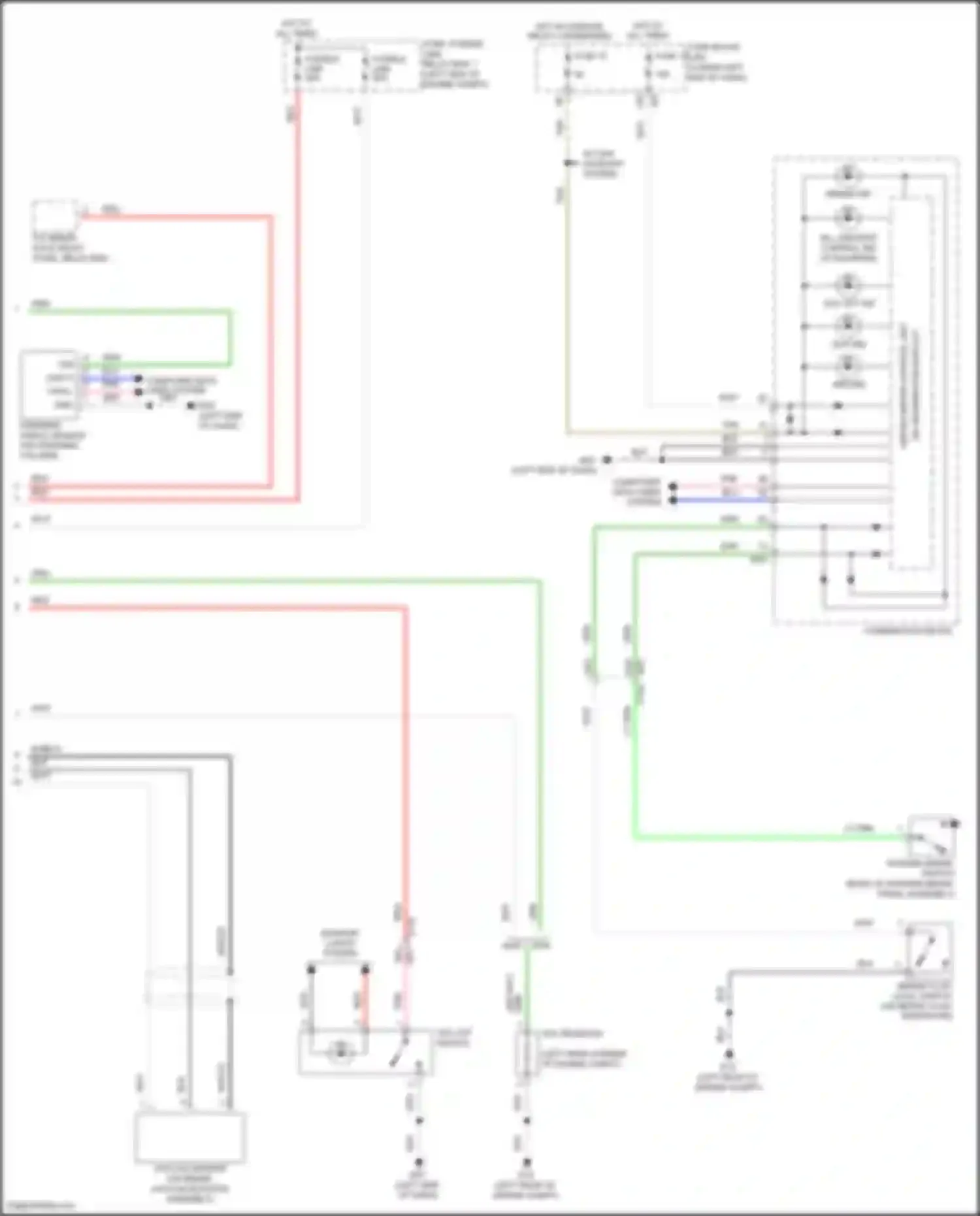 Wiring diagram steering angle sensor for Nissan Pathfinder IV facelift (2016-2020) (1 of 2)