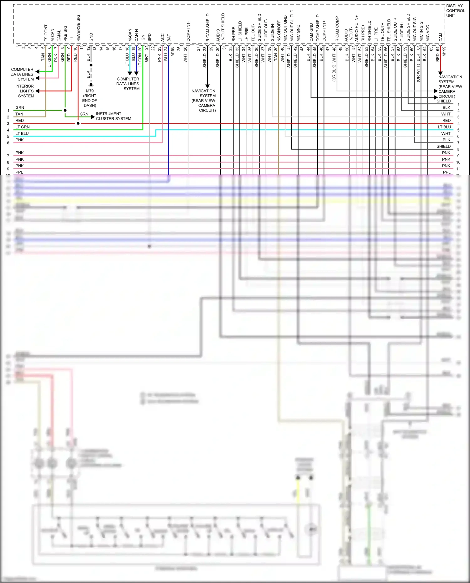 Wiring diagram volume down for Nissan Pathfinder IV facelift (2016-2020) (2 of 4)
