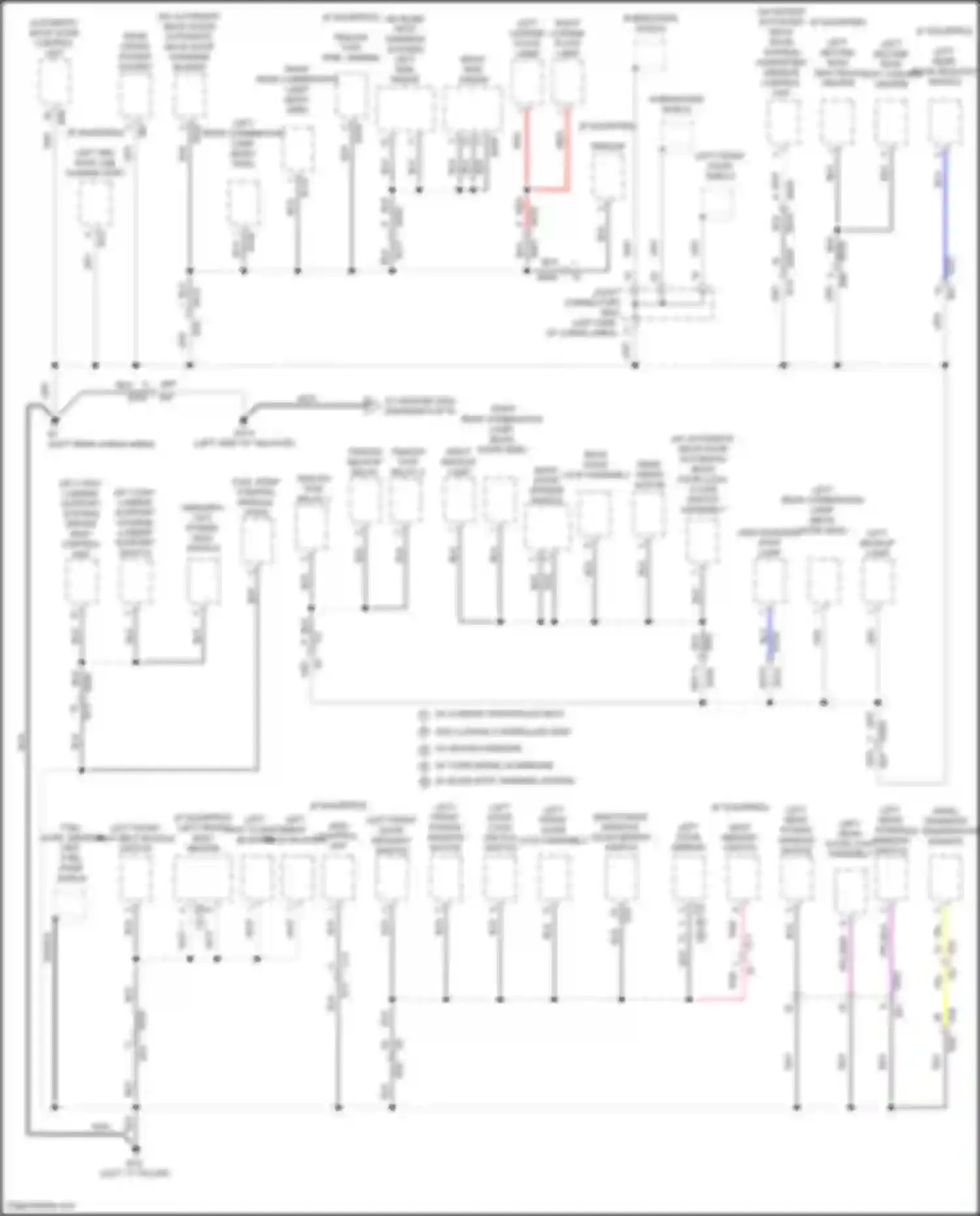 Pathfinder Nissan V (2021-2024): Ground distribution circuit (1 of 6)