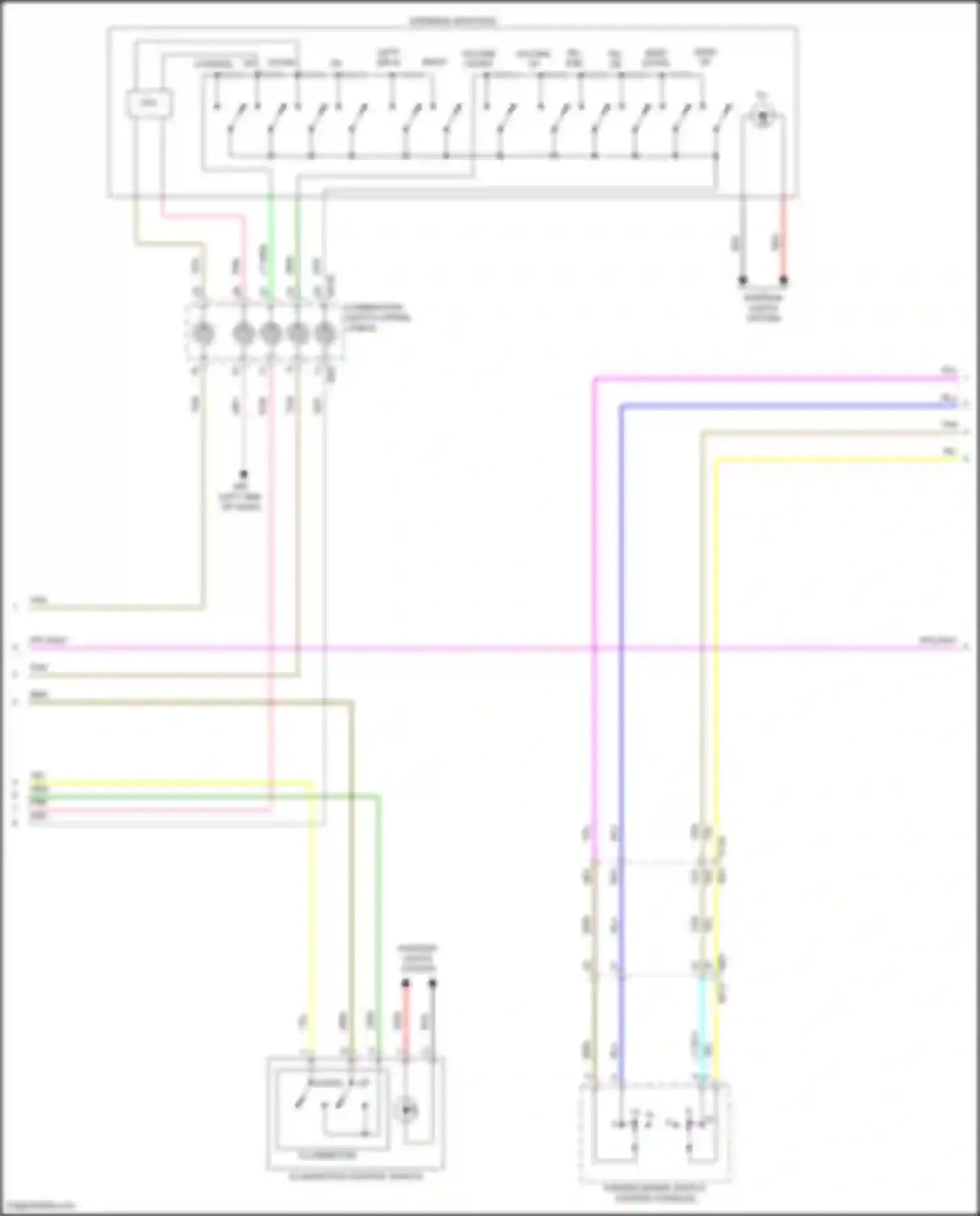 Pathfinder Nissan V (2021-2024): Instrument cluster circuit (2 of 3)
