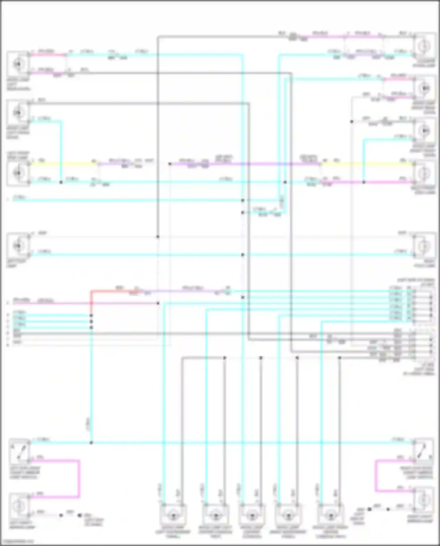 Pathfinder Nissan V (2021-2024): Courtesy lamps circuit (2 of 2)