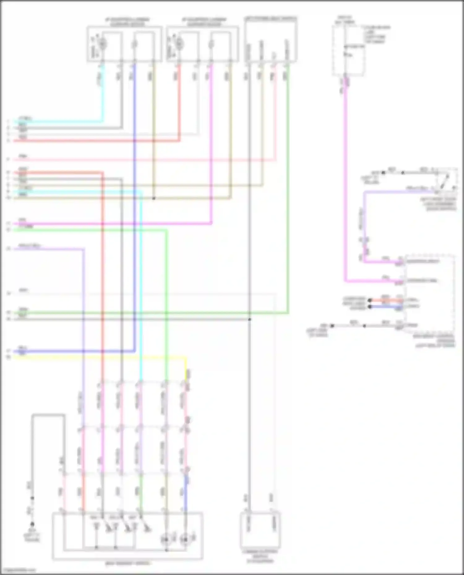 Pathfinder Nissan V (2021-2024): Memory seat circuit (2 of 2)