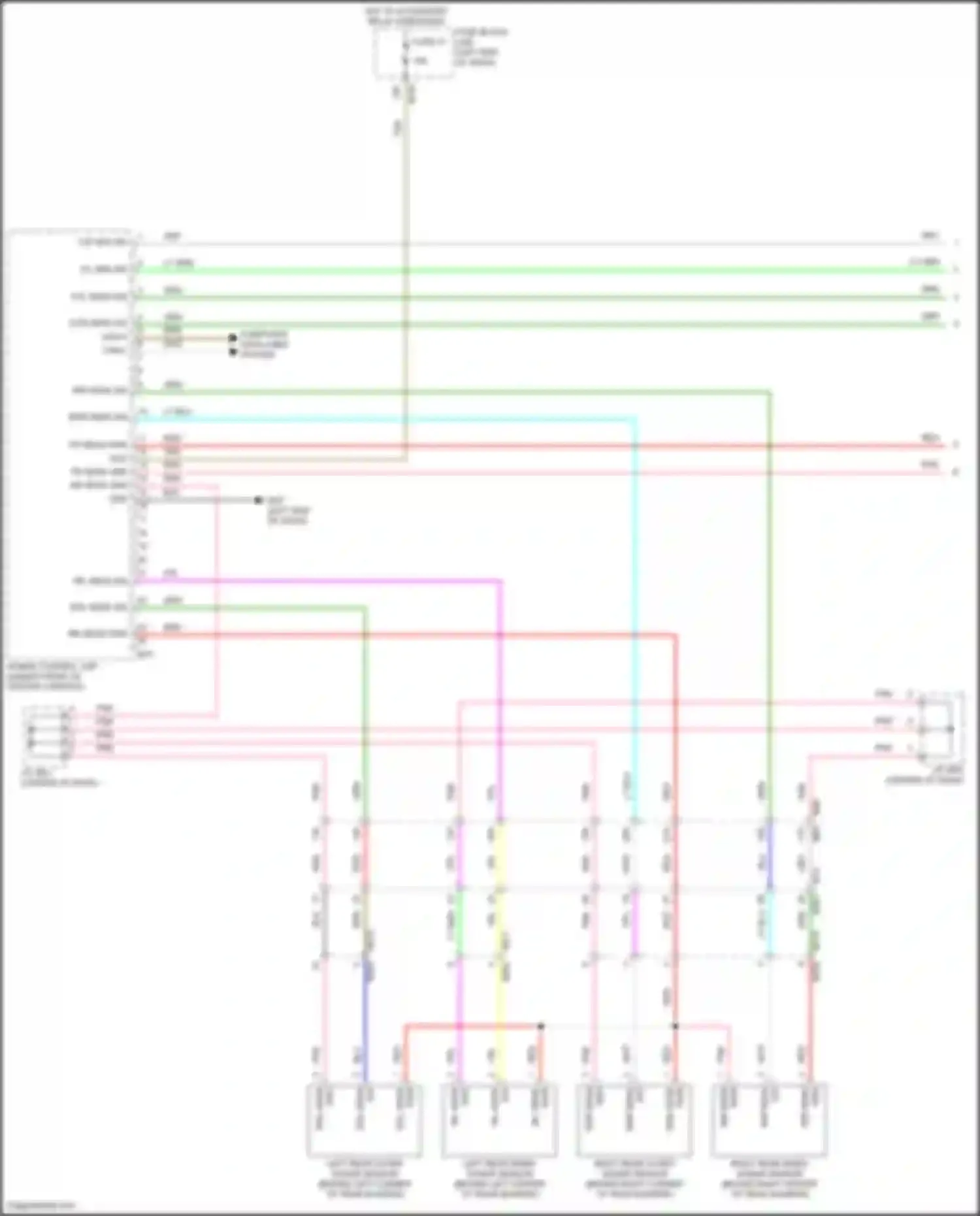 Pathfinder Nissan V (2021-2024): Rear sonar circuit (1 of 2)
