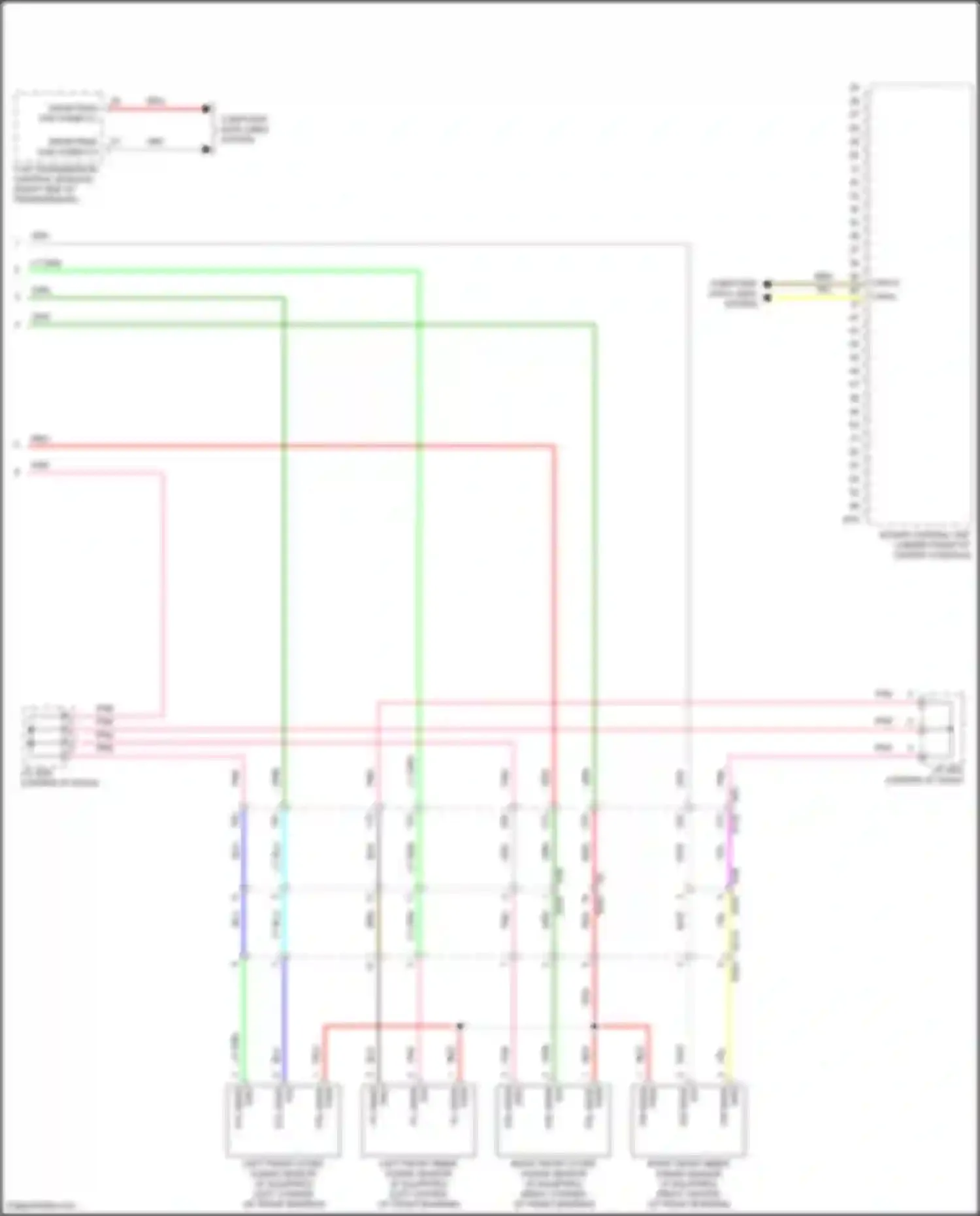 Pathfinder Nissan V (2021-2024): Rear sonar circuit (2 of 2)