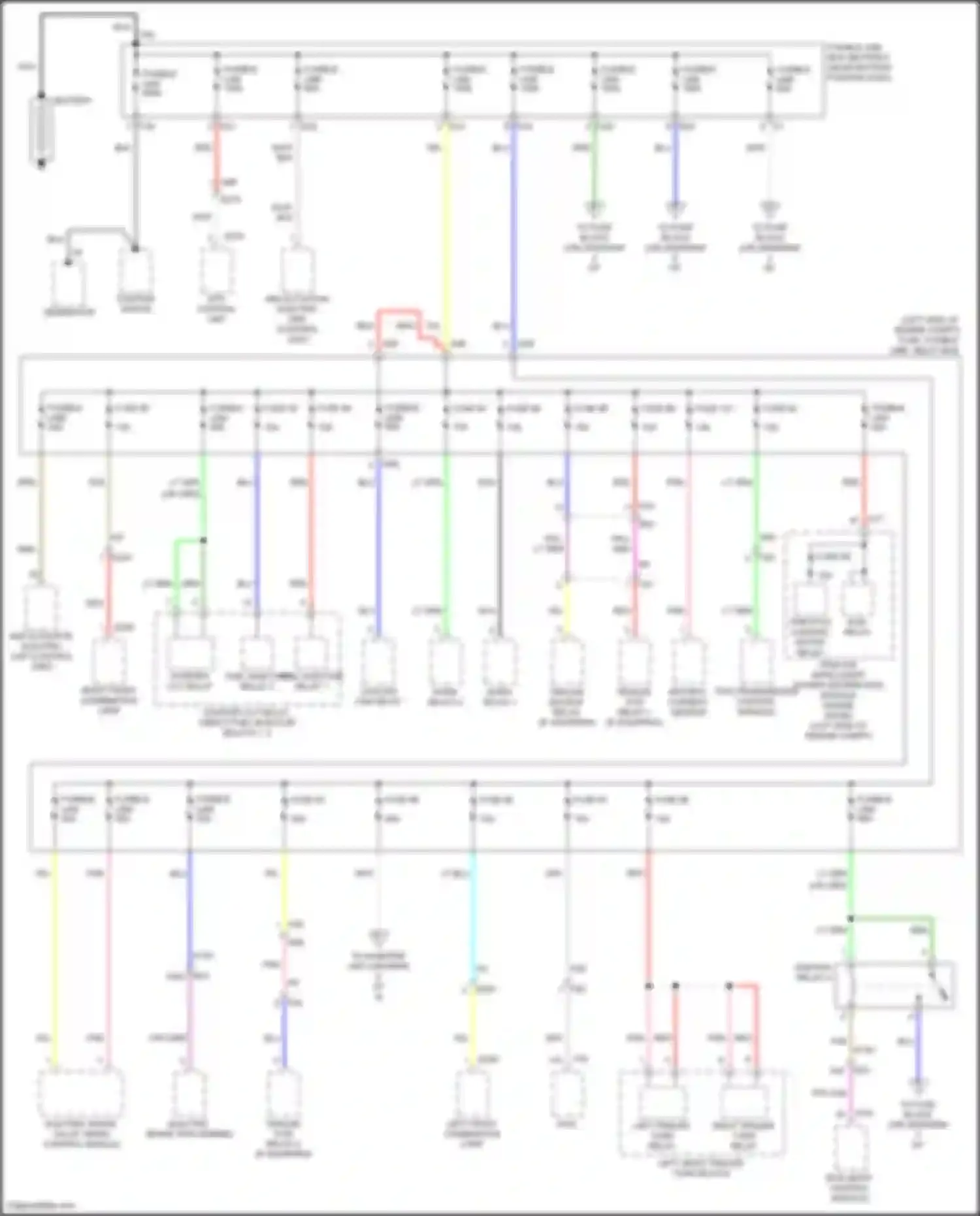 Pathfinder Nissan V (2021-2024): Power distribution circuit (1 of 9)