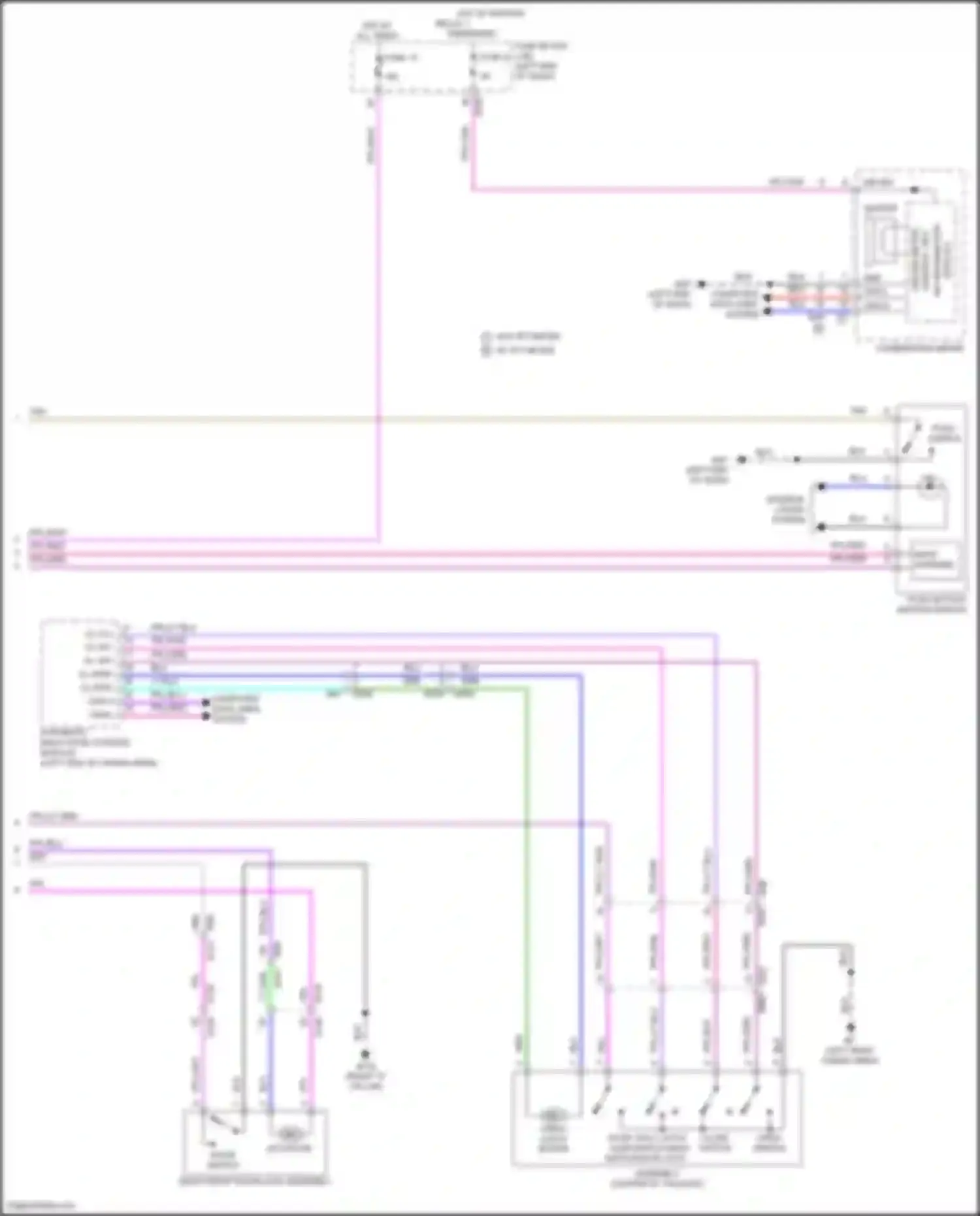 Pathfinder Nissan V (2021-2024): Power door locks circuit (4 of 4)