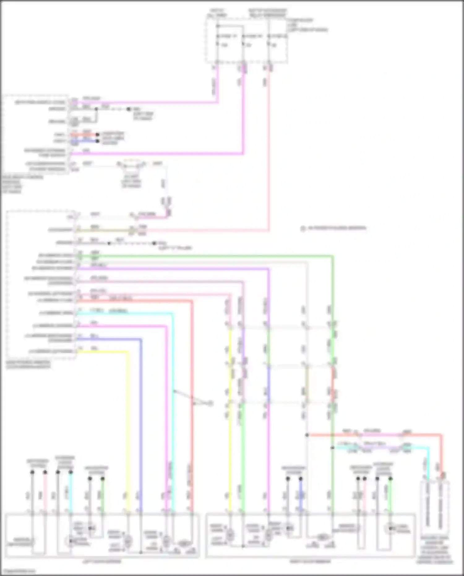 Pathfinder Nissan V (2021-2024): Power mirrors circuit