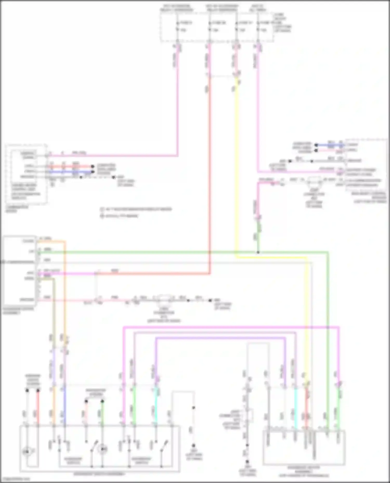Pathfinder Nissan V (2021-2024): Power top/sunroof circuit