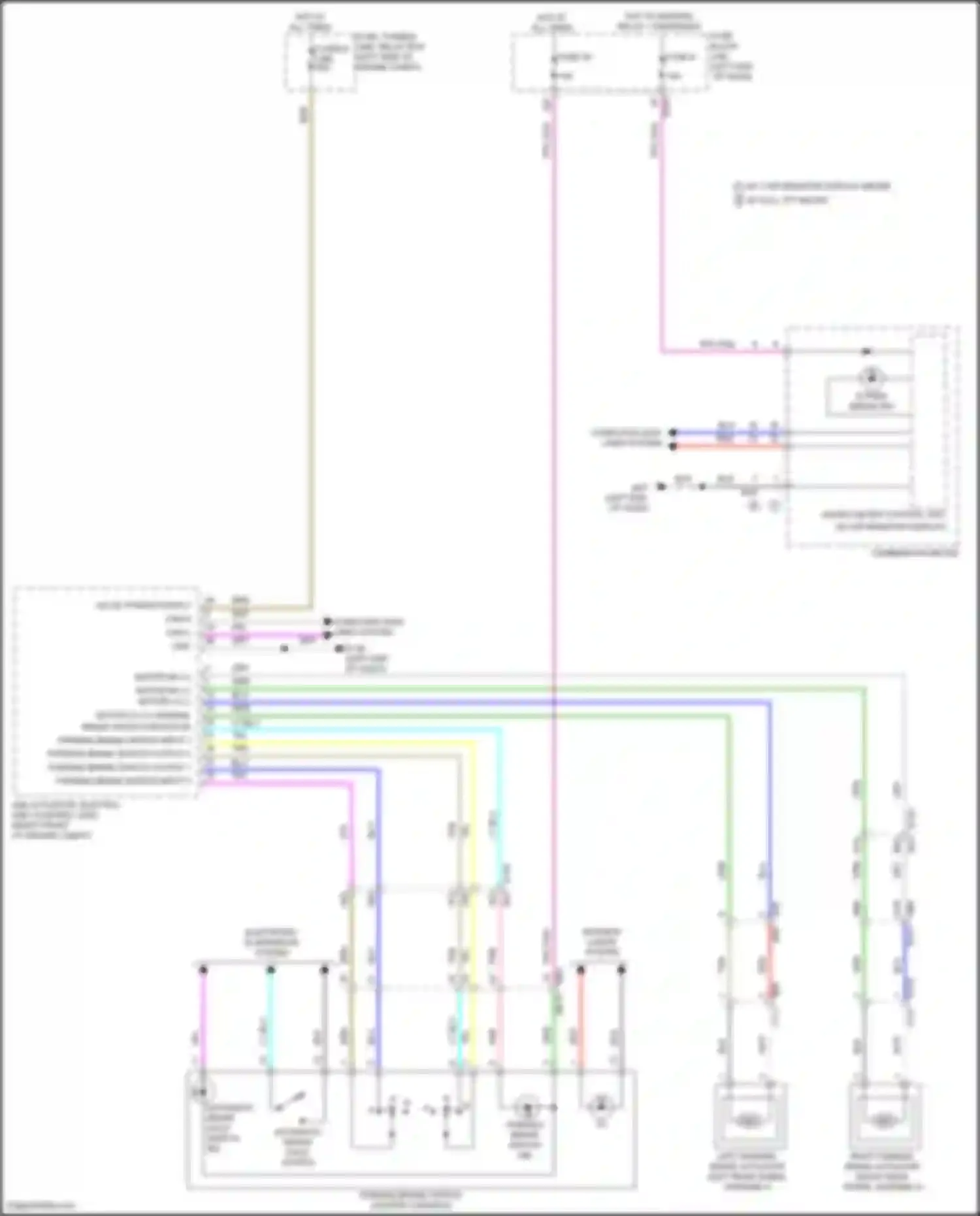 Pathfinder Nissan V (2021-2024): Park brake release circuit