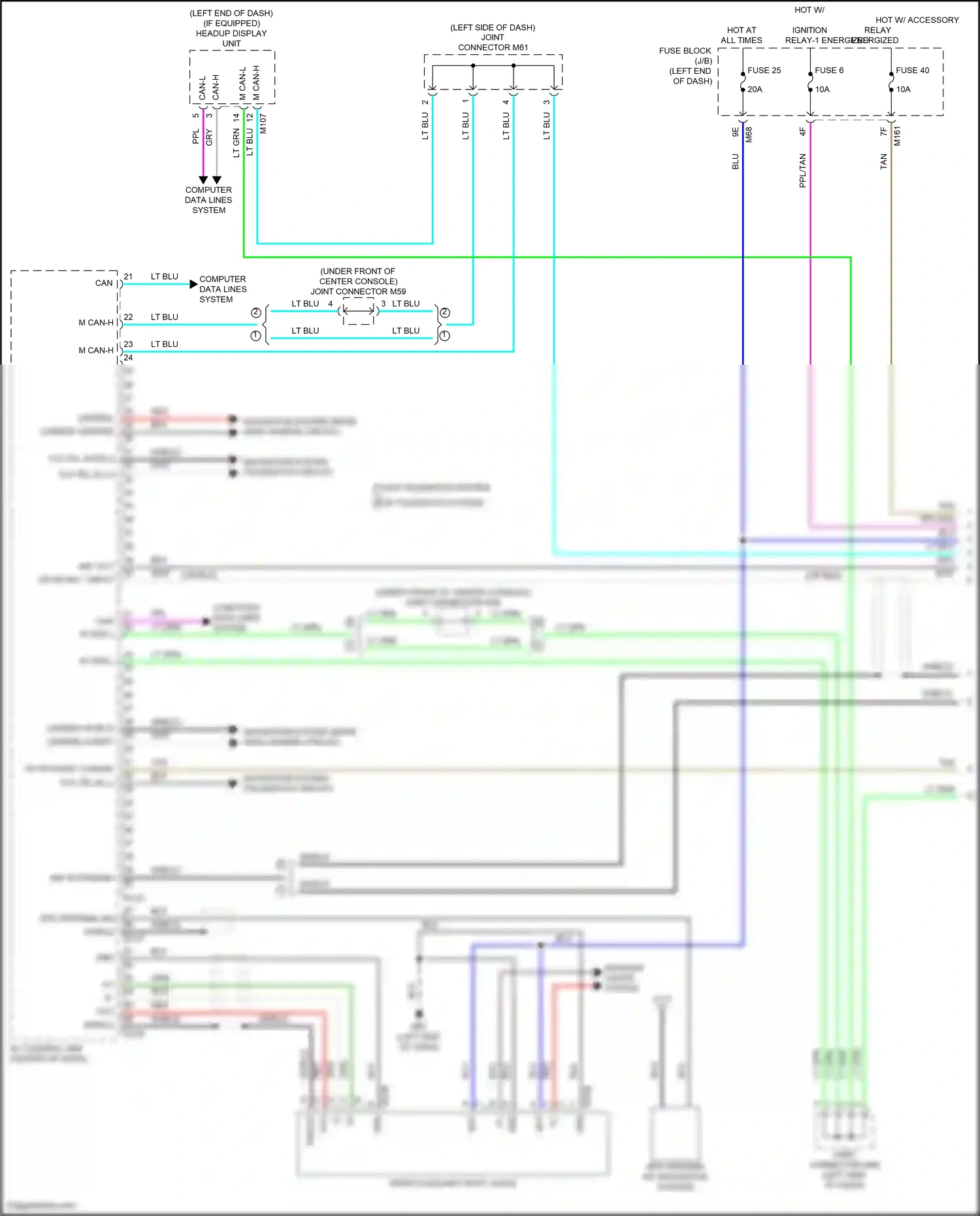 Wiring diagram camera shield for Nissan Pathfinder V (2021-2024) (1 of 2)