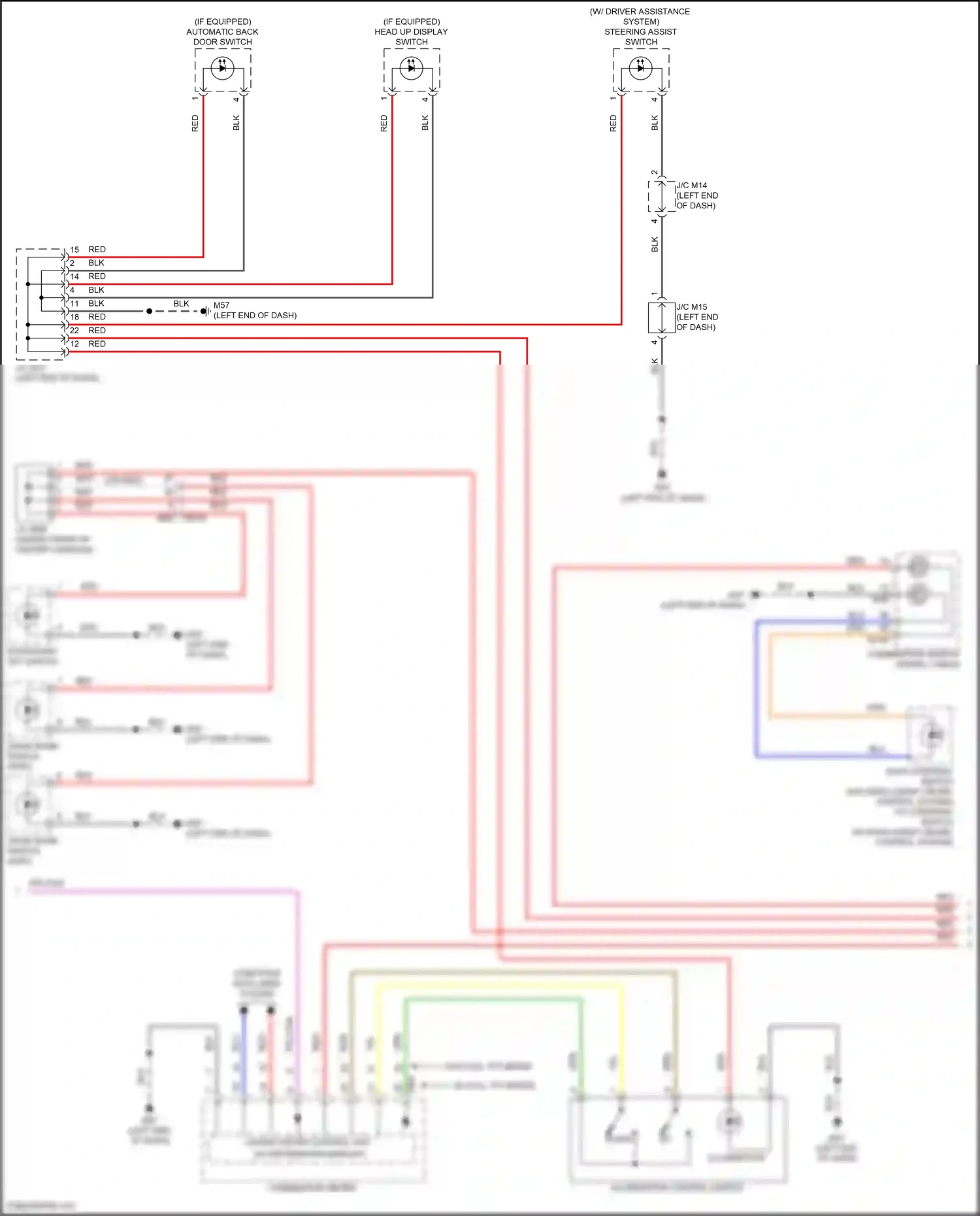 Wiring diagram combination meter for Nissan Pathfinder V (2021-2024) (7 of 31)