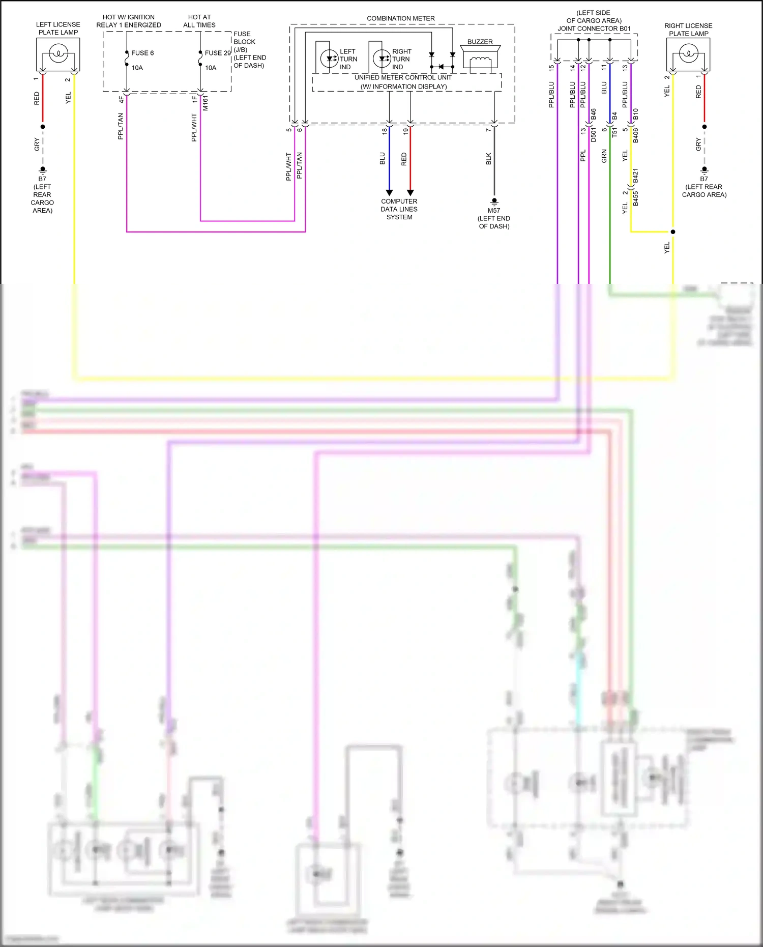 Wiring diagram combination meter for Nissan Pathfinder V (2021-2024) (25 of 31)