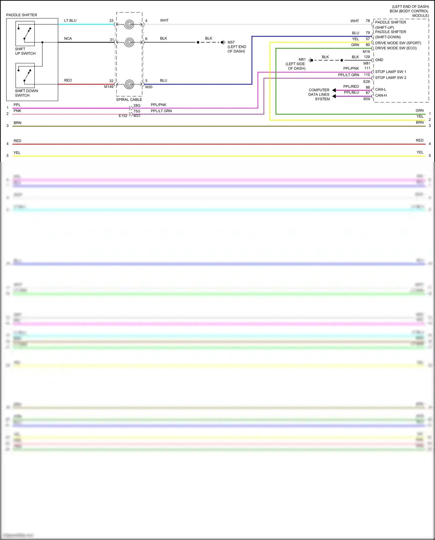 Wiring diagram computer data lines system for Nissan Pathfinder V (2021-2024) (14 of 84)