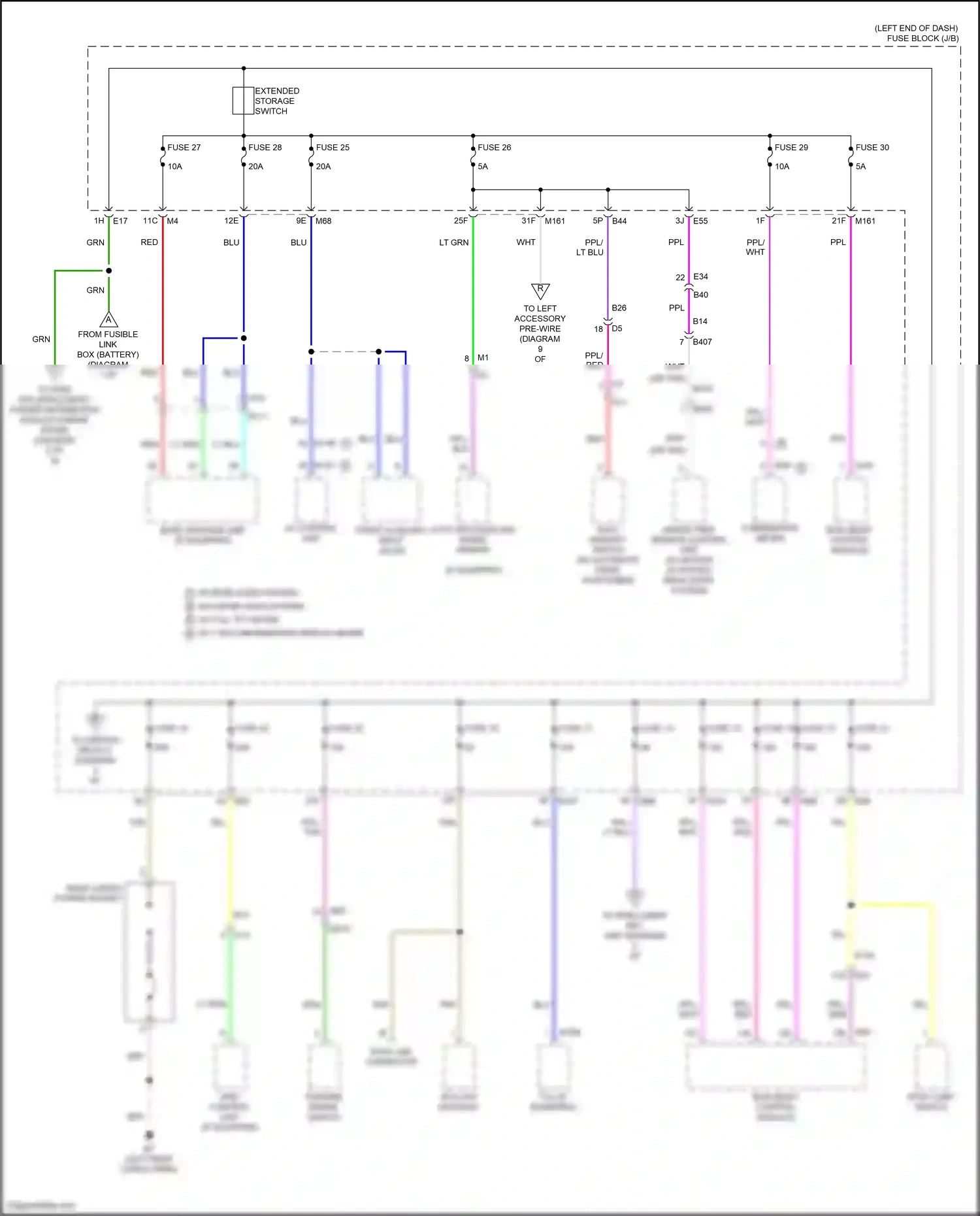 Wiring diagram data link connector for Nissan Pathfinder V (2021-2024) (2 of 2)
