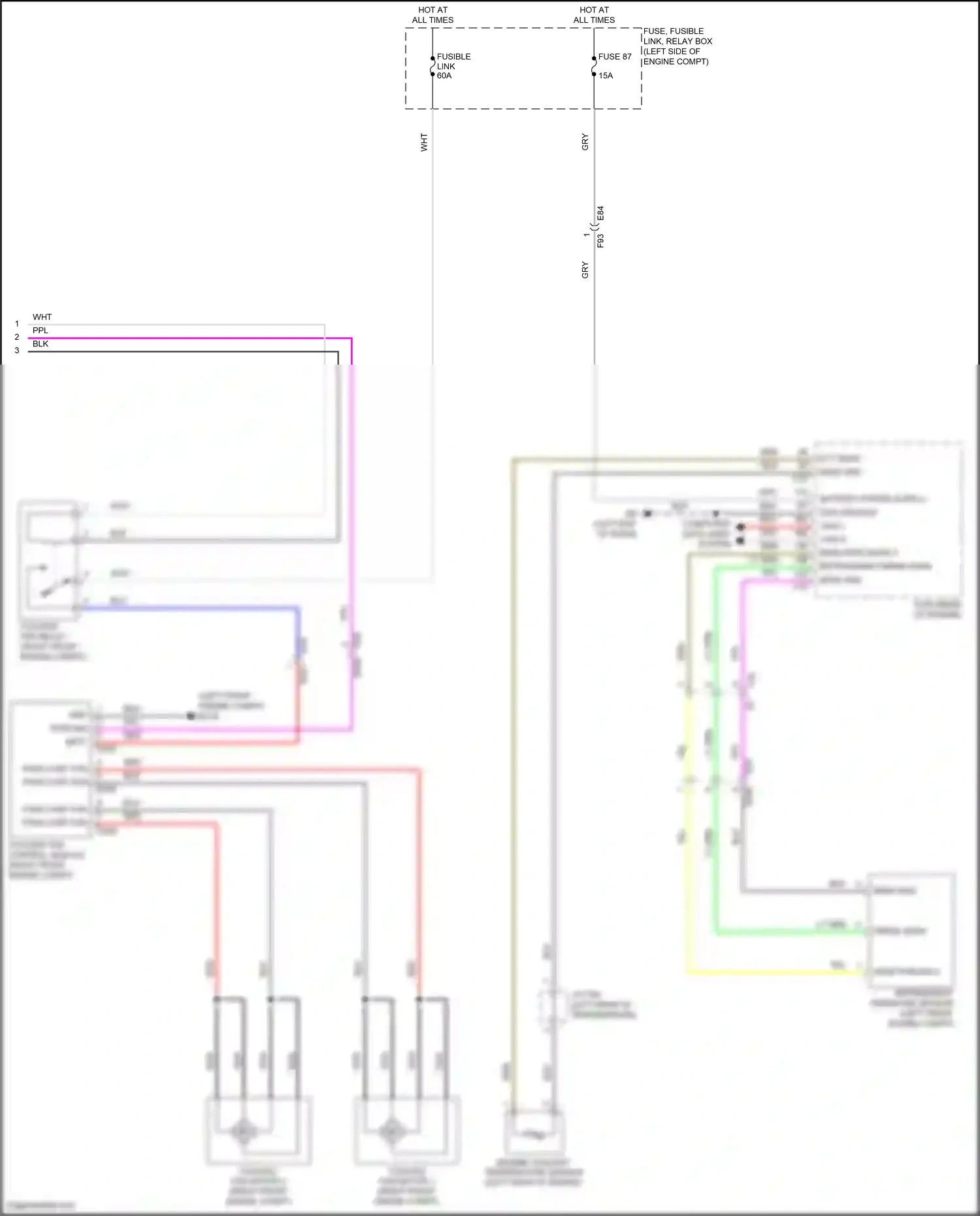 Wiring diagram engine coolant temperature sensor for Nissan Pathfinder V (2021-2024) (1 of 3)