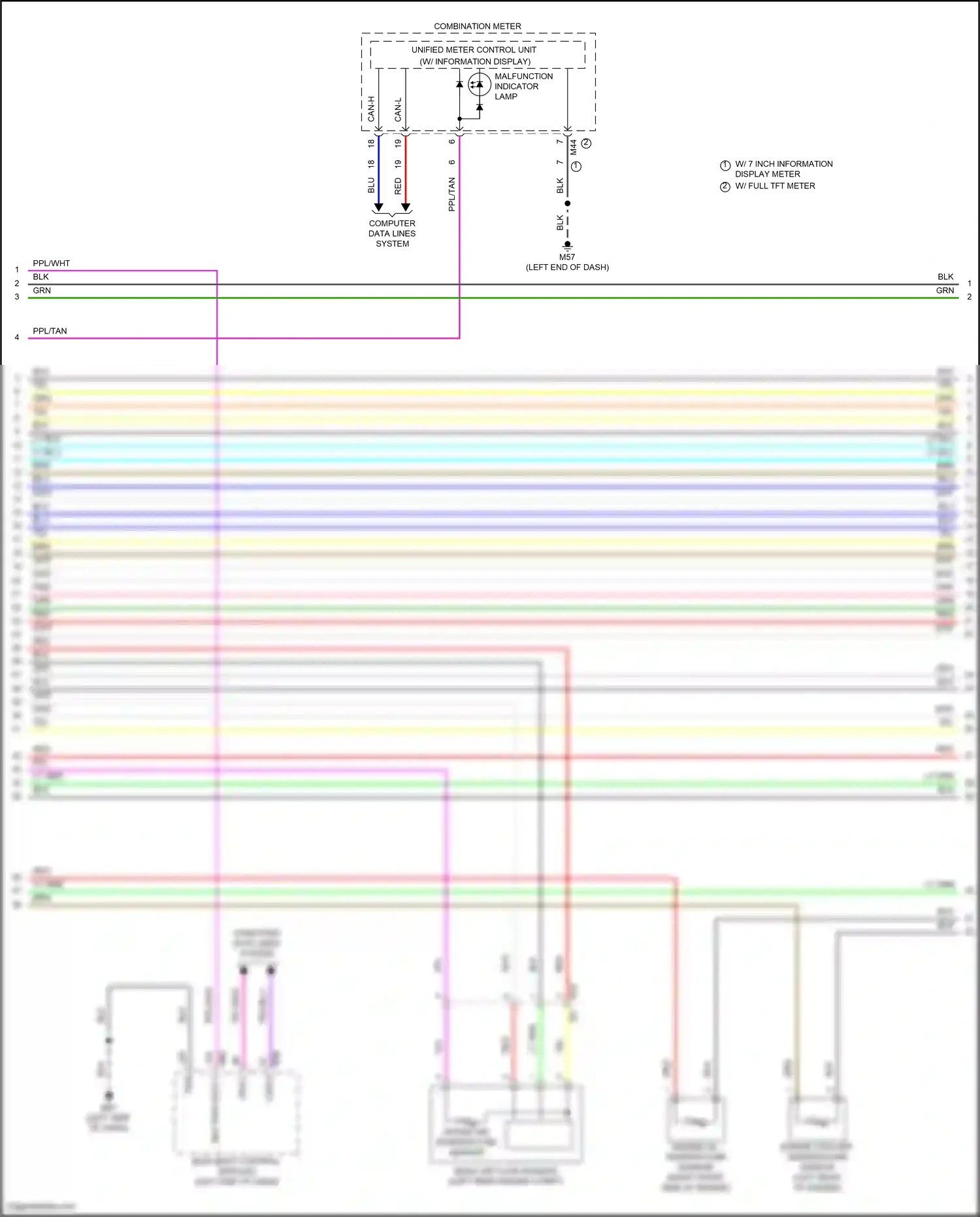 Wiring diagram engine oil temperature sensor for Nissan Pathfinder V (2021-2024) (1 of 1)
