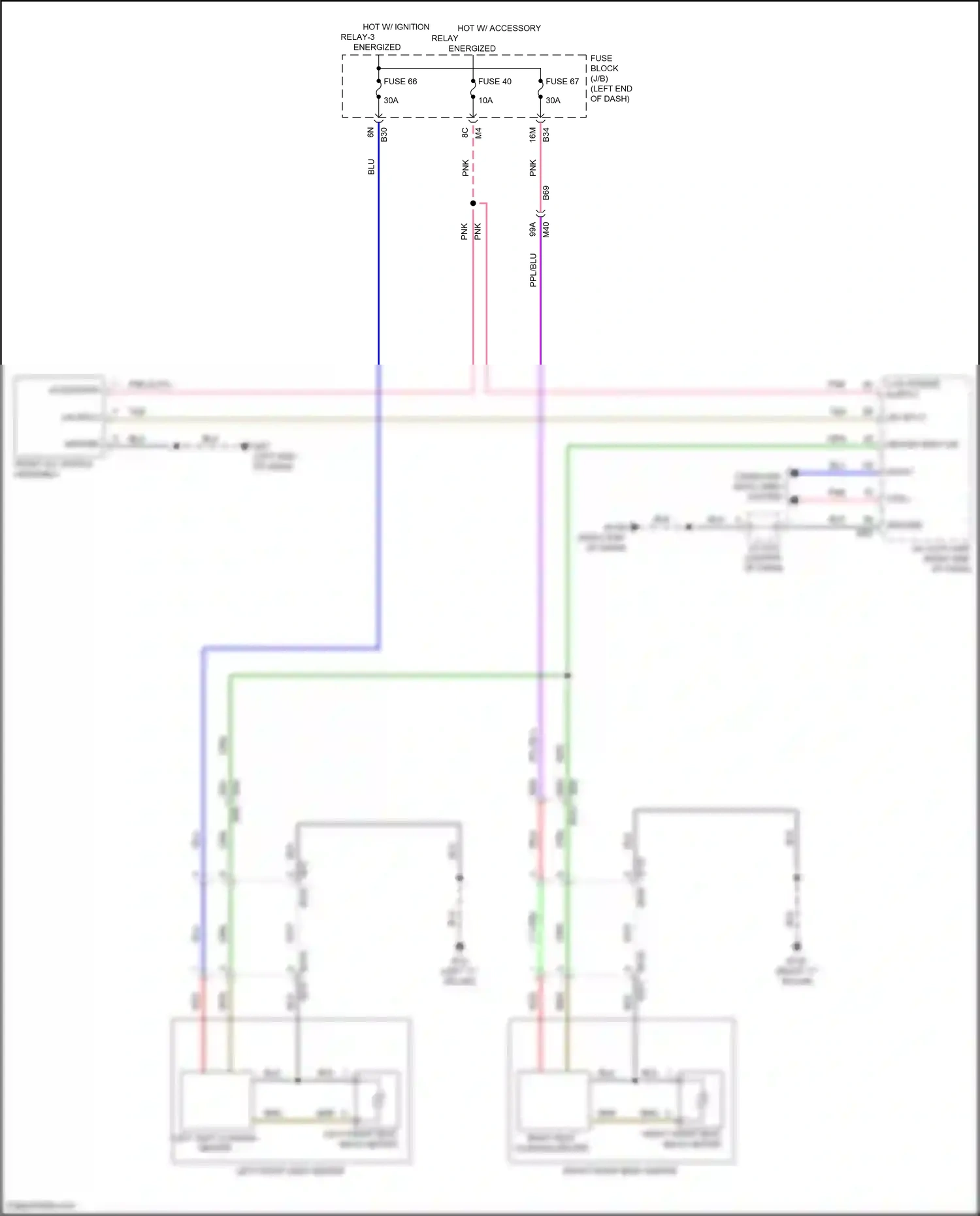 Wiring diagram front a/c switch assembly for Nissan Pathfinder V (2021-2024) (3 of 7)