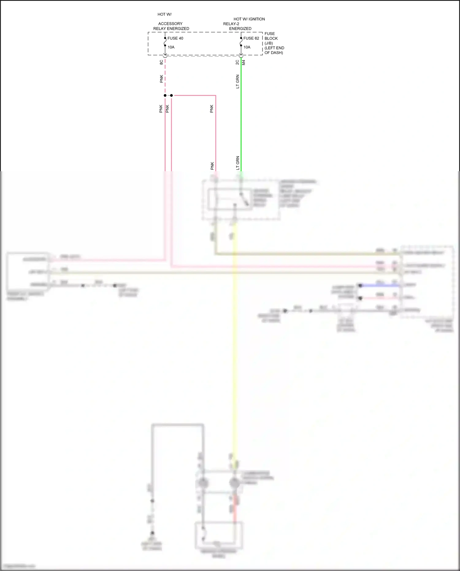 Wiring diagram front a/c switch assembly for Nissan Pathfinder V (2021-2024) (5 of 7)