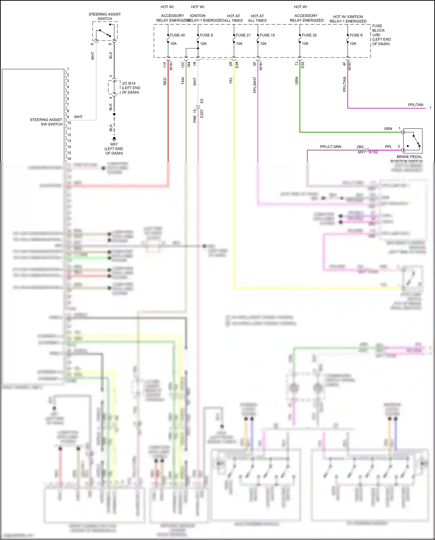 Wiring diagram (front bumper, for Nissan Pathfinder V (2021-2024) (1 of 1)