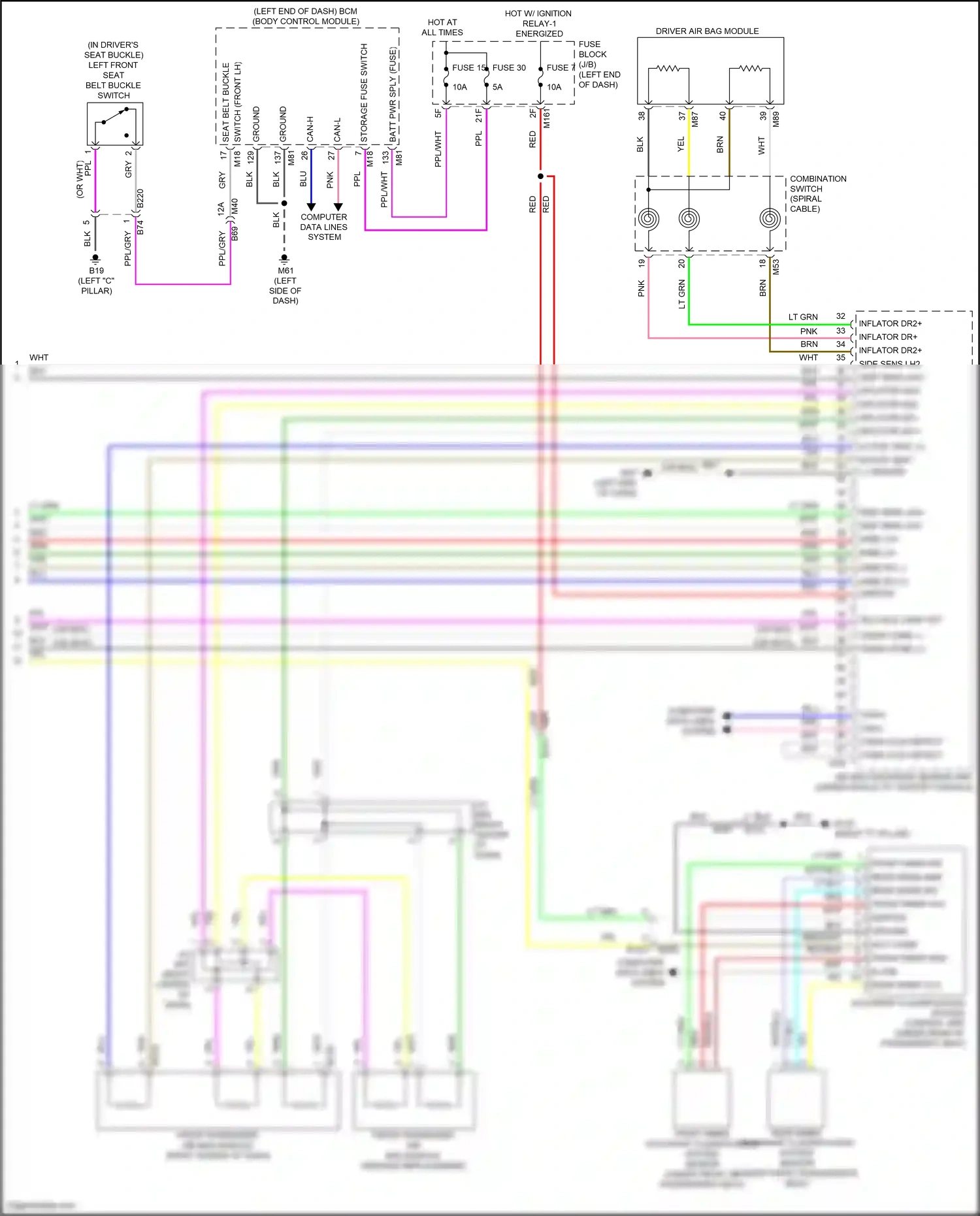 Wiring diagram front inner gnd for Nissan Pathfinder V (2021-2024) (1 of 1)