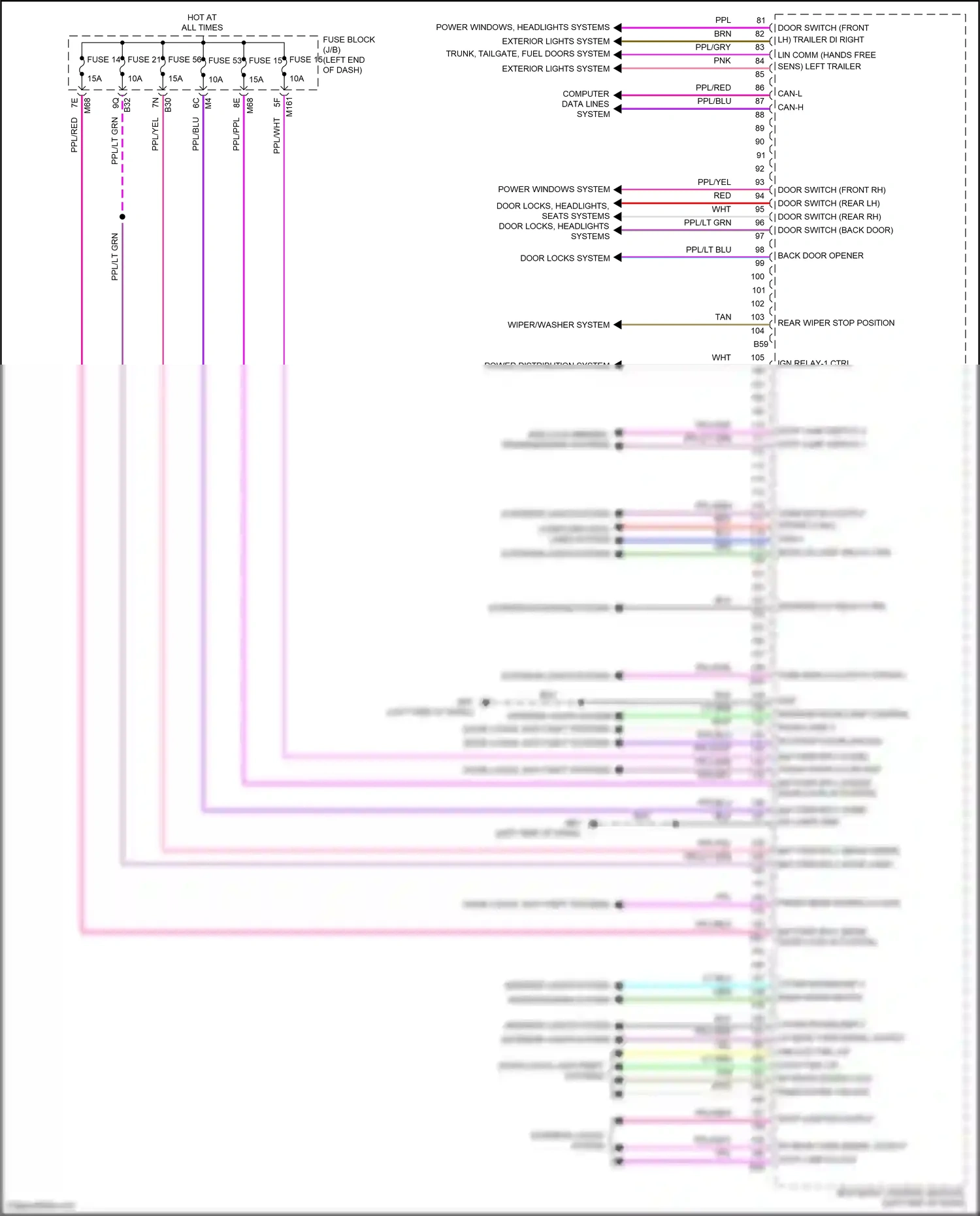 Wiring diagram ign relay-1 ctrl for Nissan Pathfinder V (2021-2024) (1 of 1)