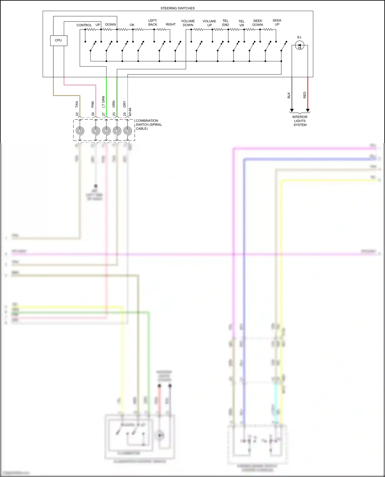 Wiring diagram left/ back for Nissan Pathfinder V (2021-2024) (1 of 5)