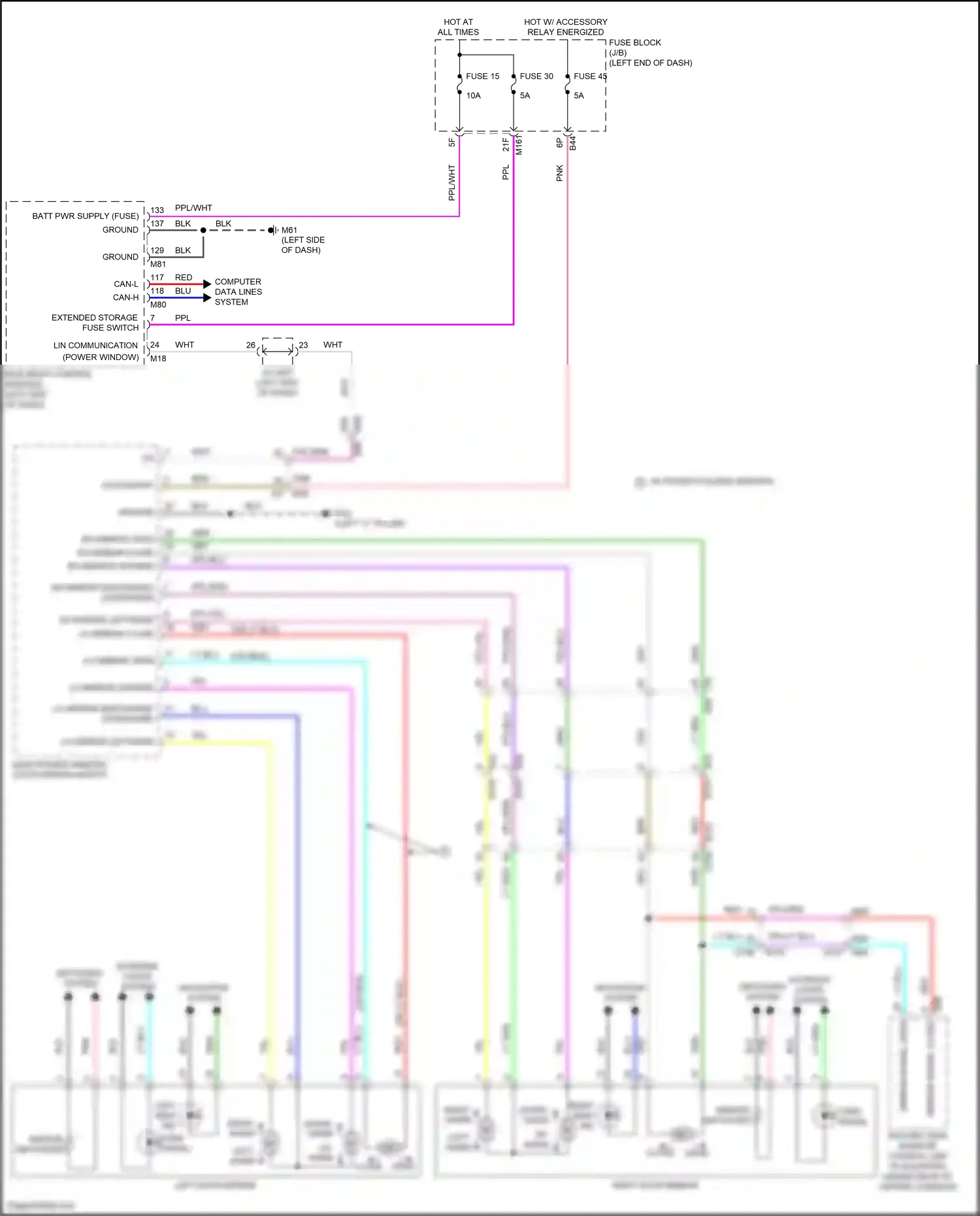Wiring diagram navigation system for Nissan Pathfinder V (2021-2024) (5 of 8)