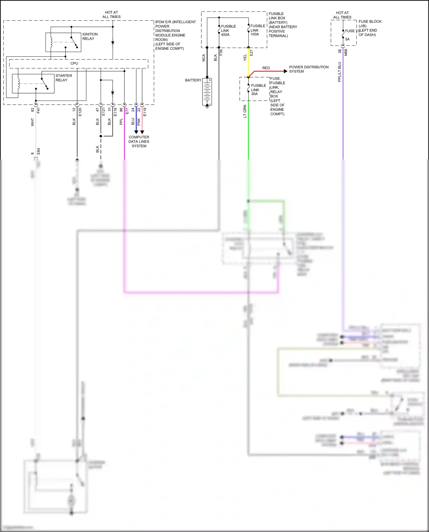 Wiring diagram push button ignition switch for Nissan Pathfinder V (2021-2024) (7 of 7)
