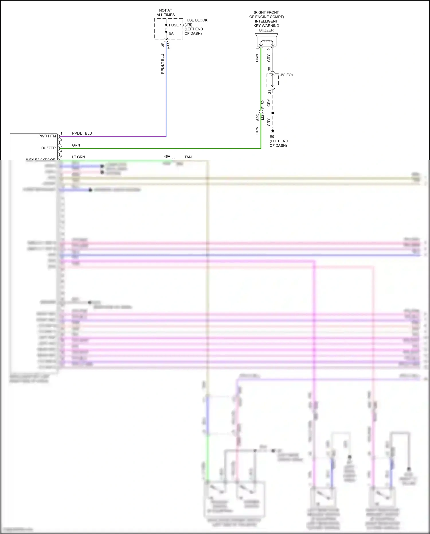 Wiring diagram start backlight for Nissan Pathfinder V (2021-2024) (1 of 2)
