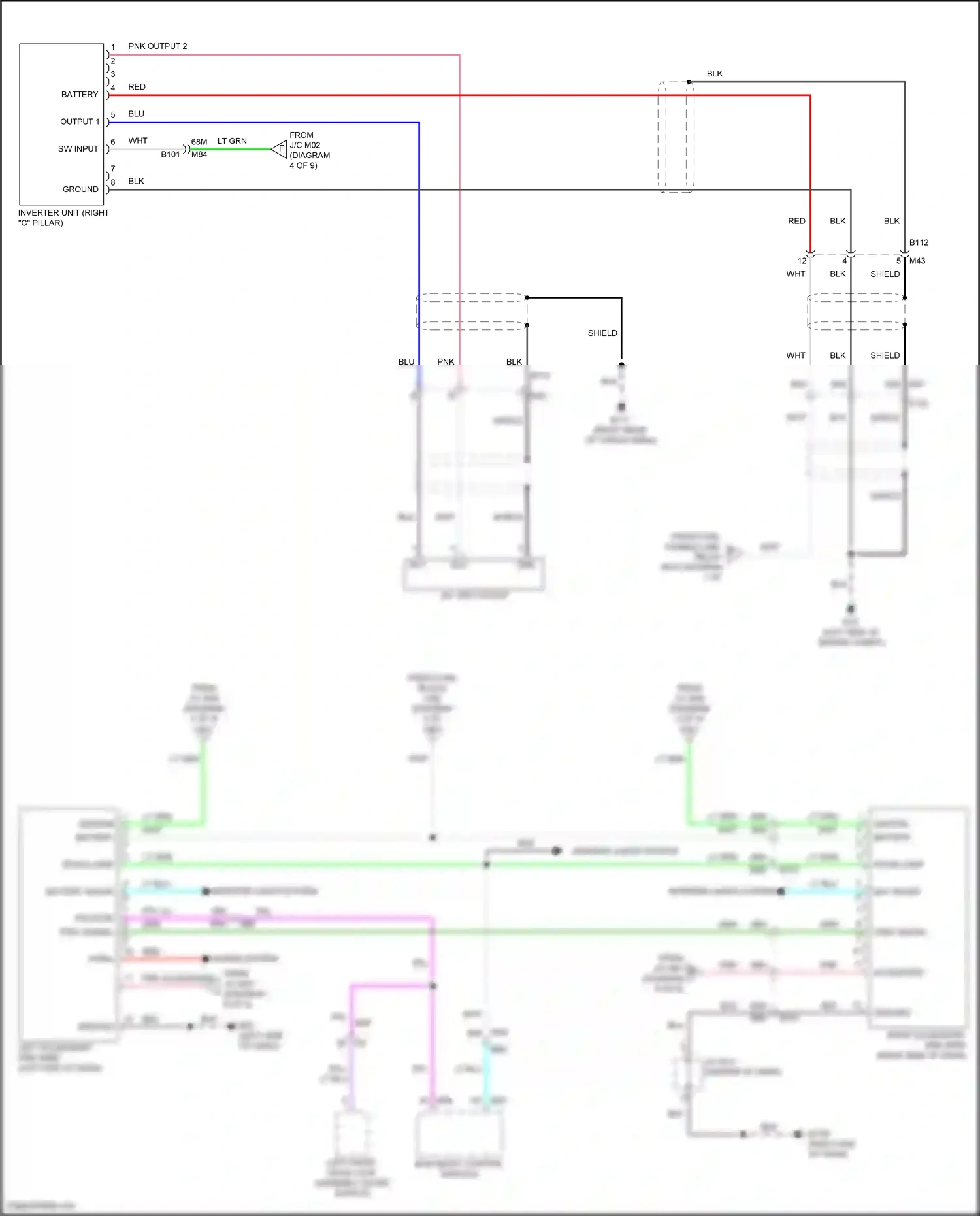 Wiring diagram sw input for Nissan Pathfinder V (2021-2024) (1 of 1)