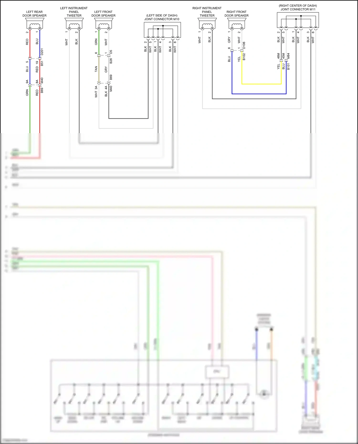 Wiring diagram volume down for Nissan Pathfinder V (2021-2024) (2 of 4)