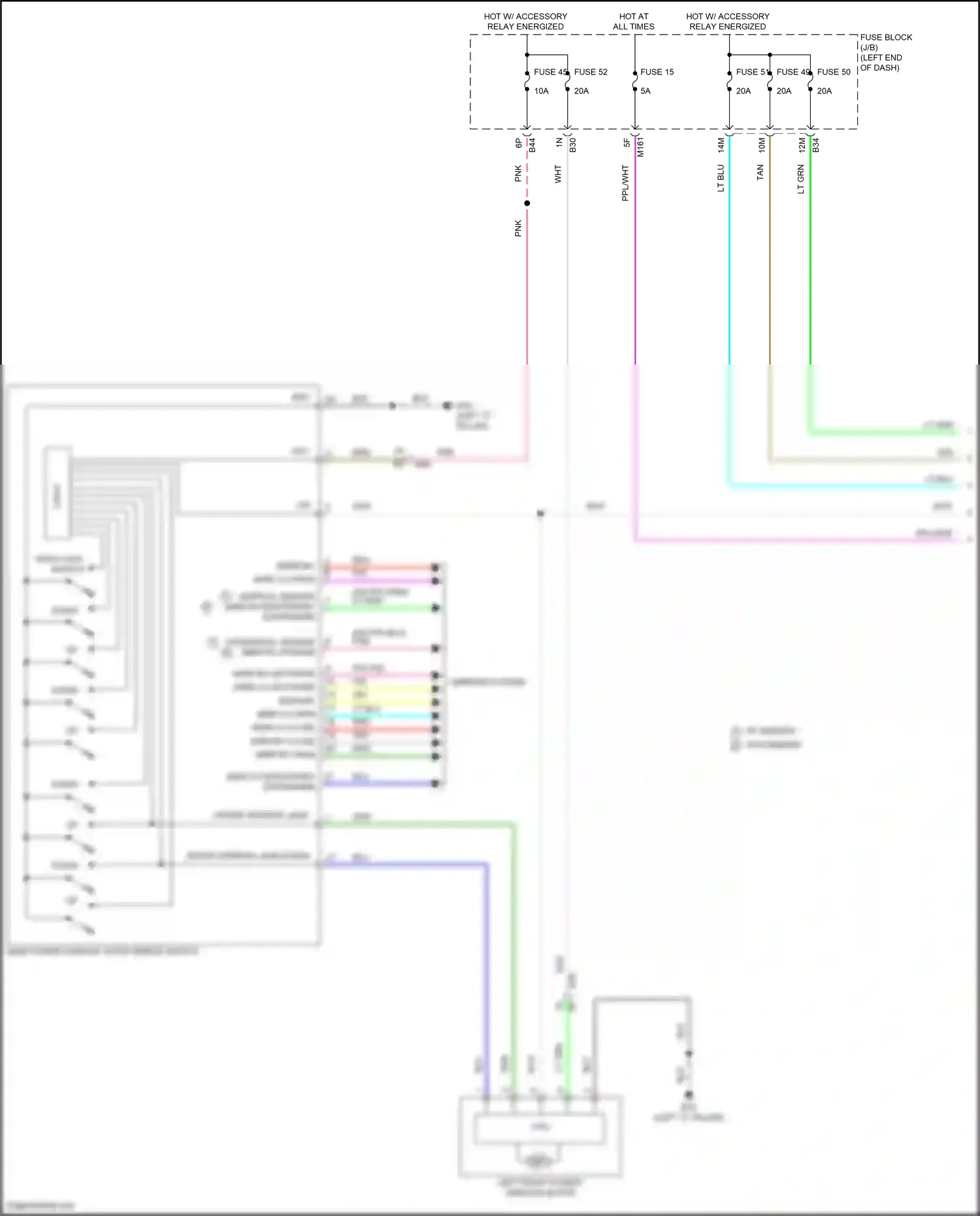 Wiring diagram w/ memory for Nissan Pathfinder V (2021-2024) (1 of 1)