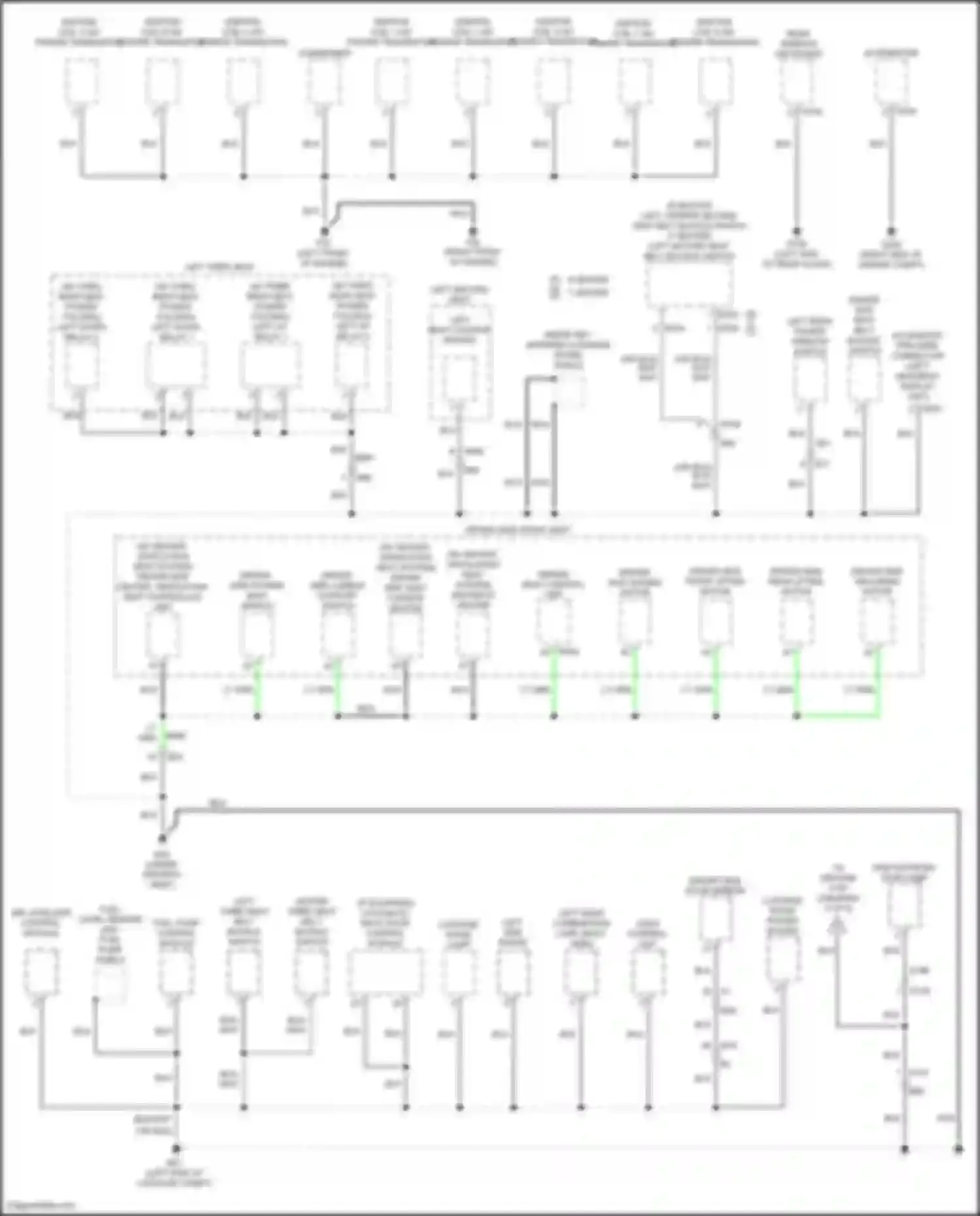 Patrol Nissan Y62 facelift 2 (2019-2024): Ground distribution circuit (2 of 6)