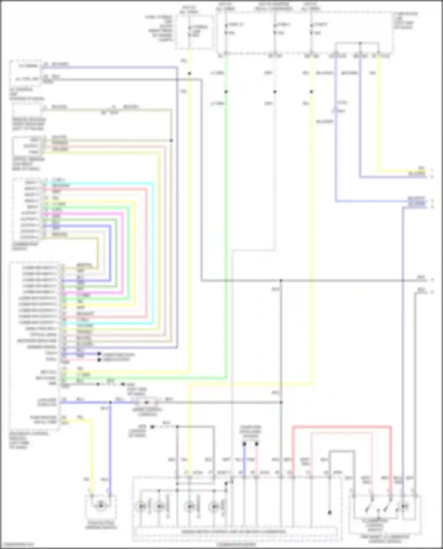 Patrol Nissan Y62 facelift 2 (2019-2024): Instrument illumination circuit (1 of 2)
