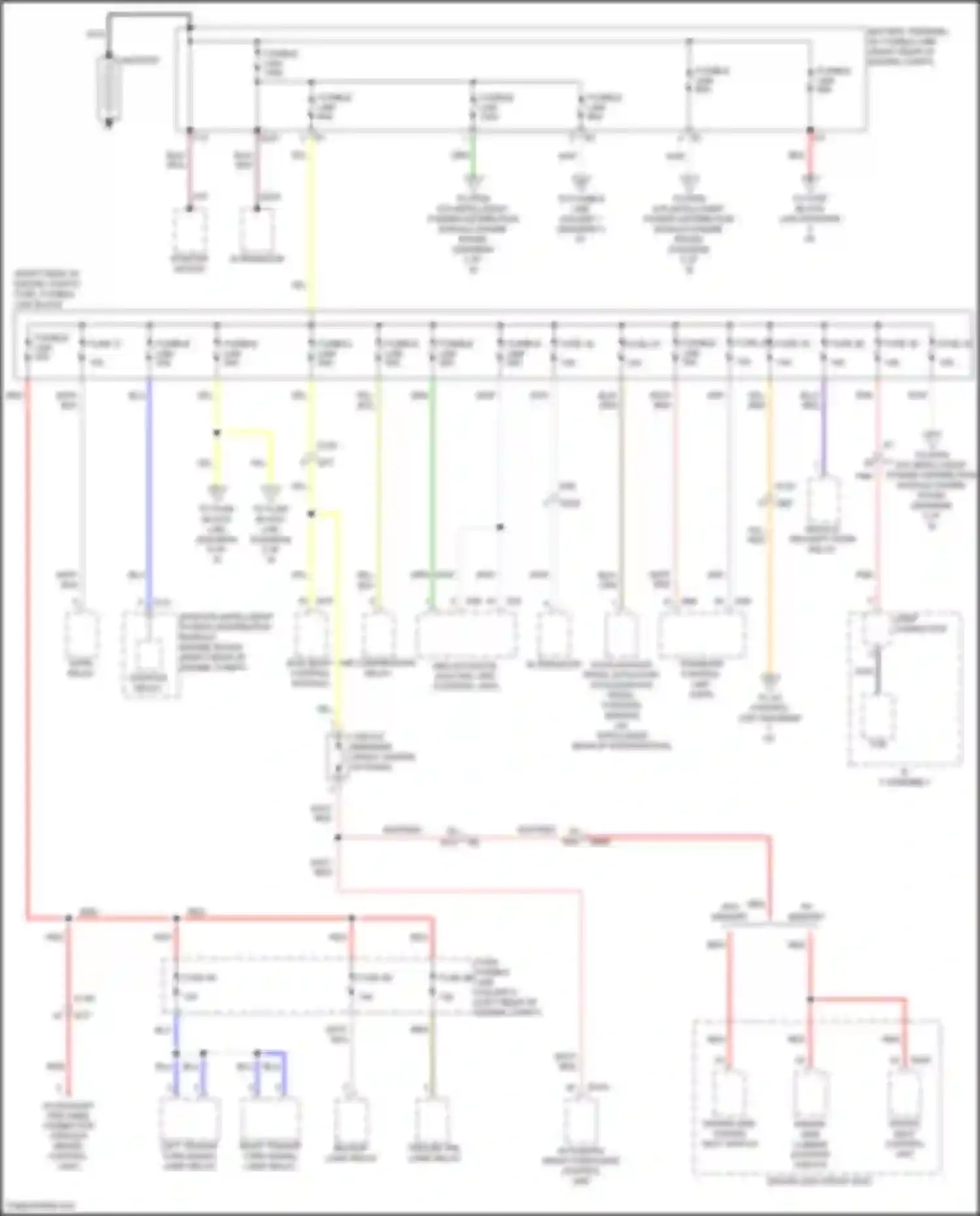 Patrol Nissan Y62 facelift 2 (2019-2024): Power distribution circuit (1 of 8)