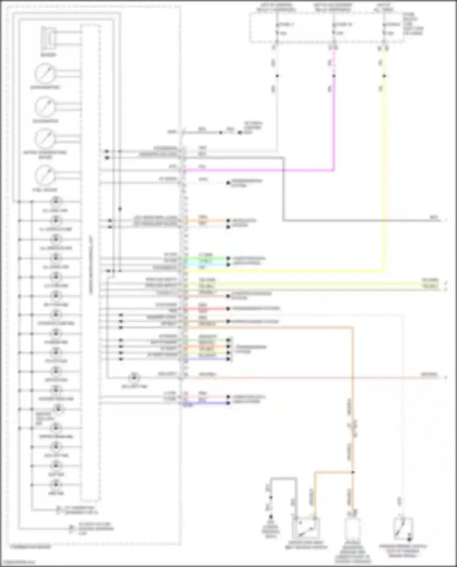 Wiring diagram at shift up for Nissan Patrol Y62 facelift 2 (2019-2024) (1 of 1)